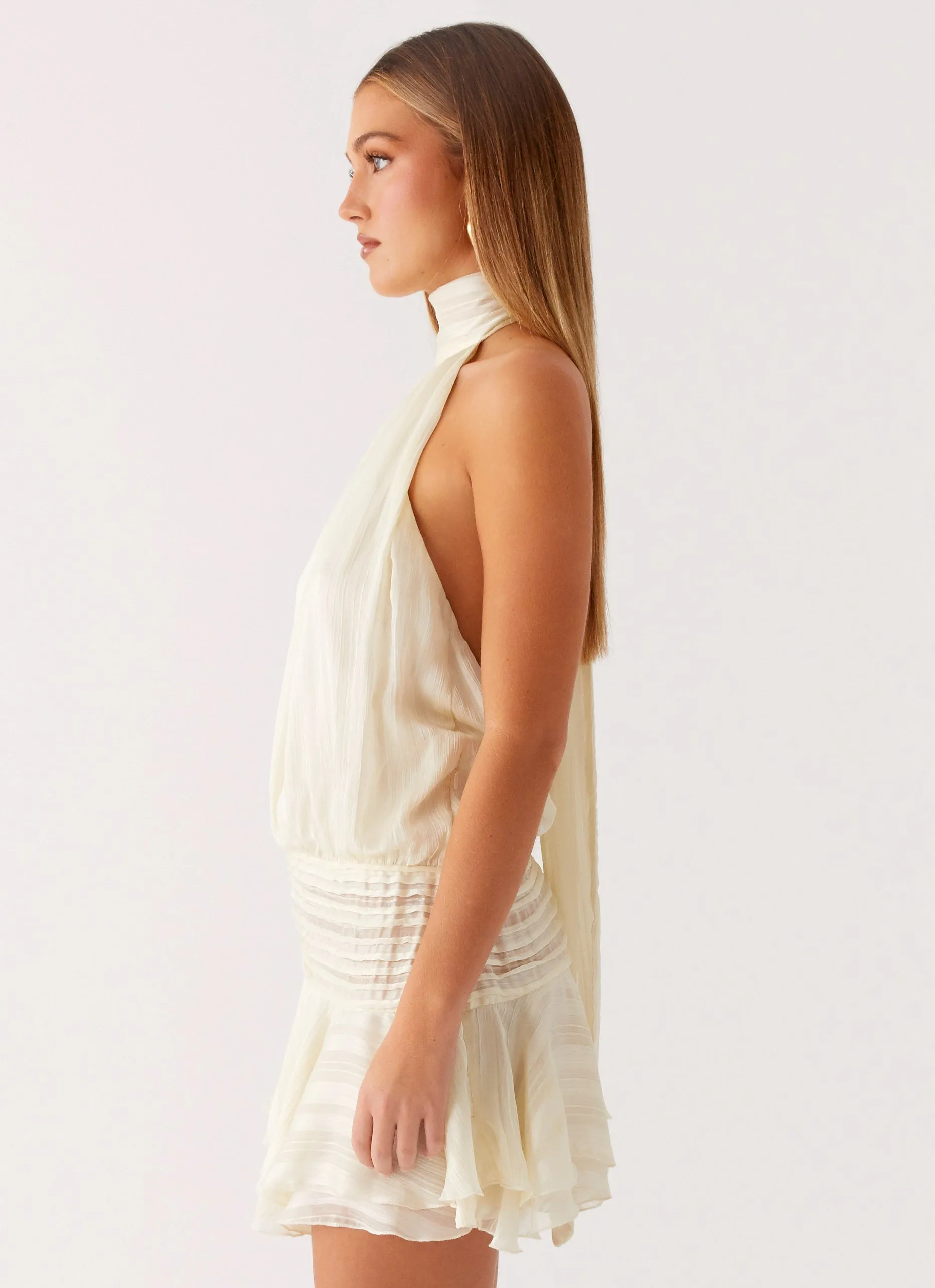 Willow Chiffon Mini Dress - Ivory sold by Peppermayo product image thumbnail 2