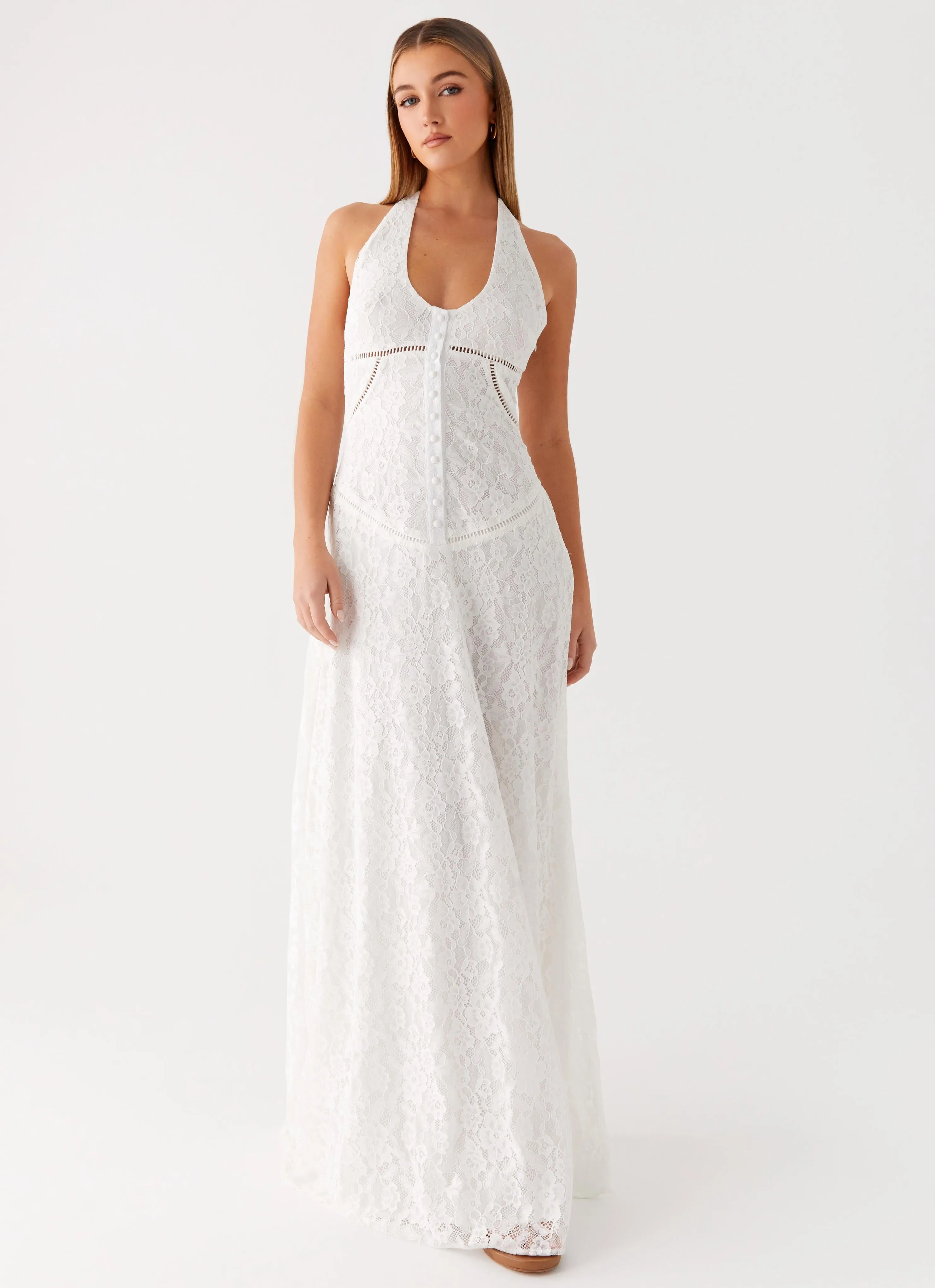 Ember Valley Maxi Dress - Ivory sold by Peppermayo