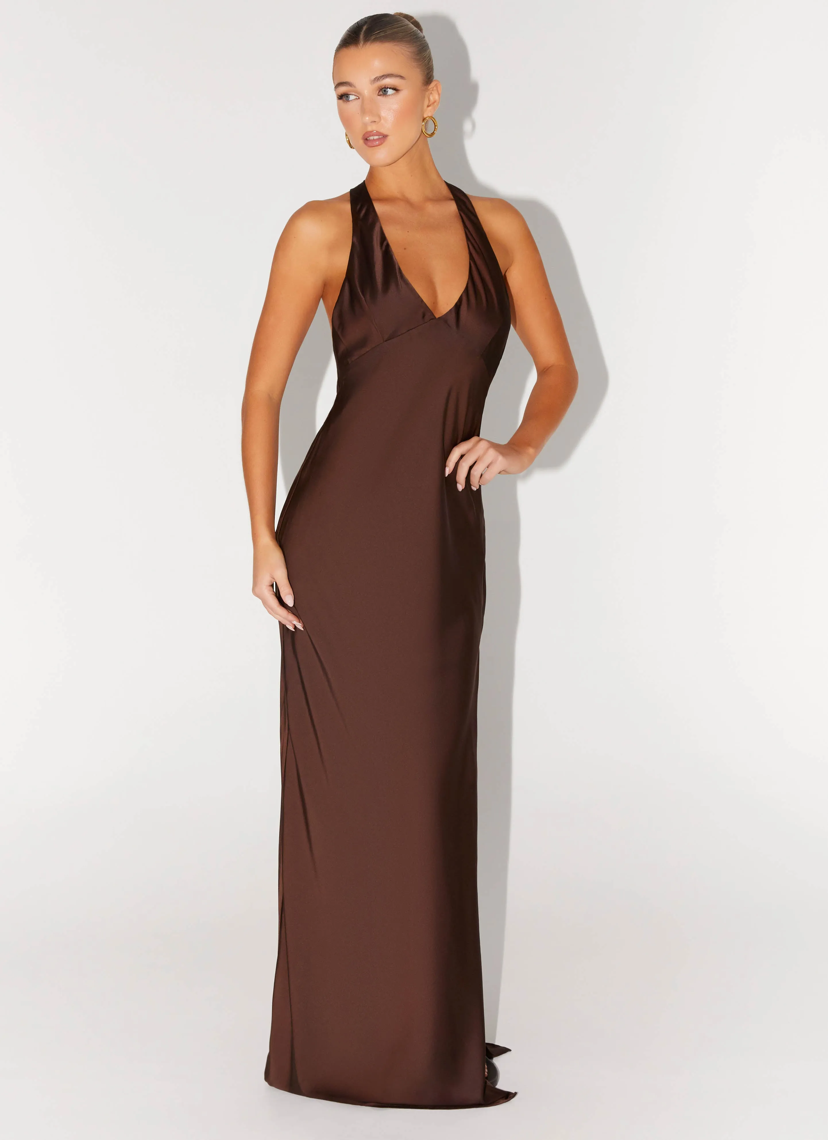 Angie Maxi Dress - Chocolate sold by Peppermayo product image thumbnail 4