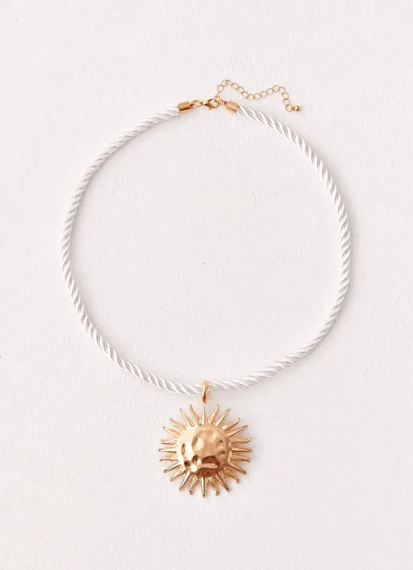 Amber Necklace - Gold sold by Peppermayo