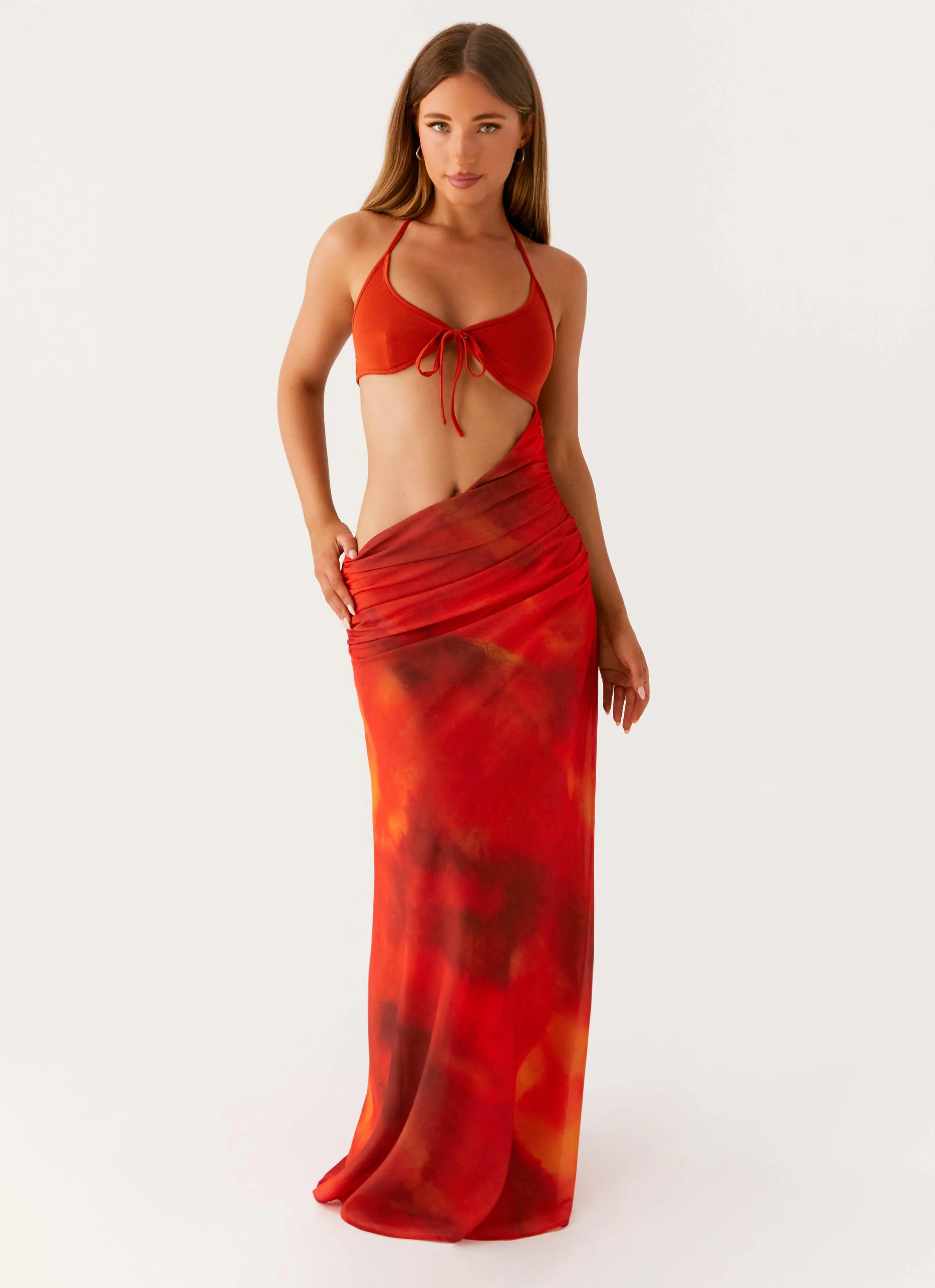 Elixis Maxi Dress - Scarlet Blur sold by Peppermayo product image thumbnail 5