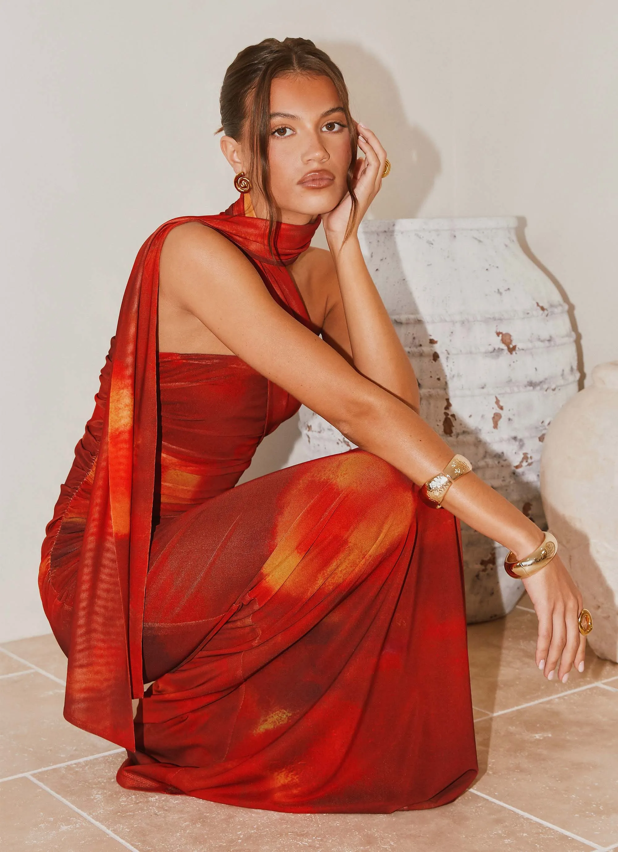 Songbird Maxi Dress - Scarlet Blur sold by Peppermayo product image thumbnail 4