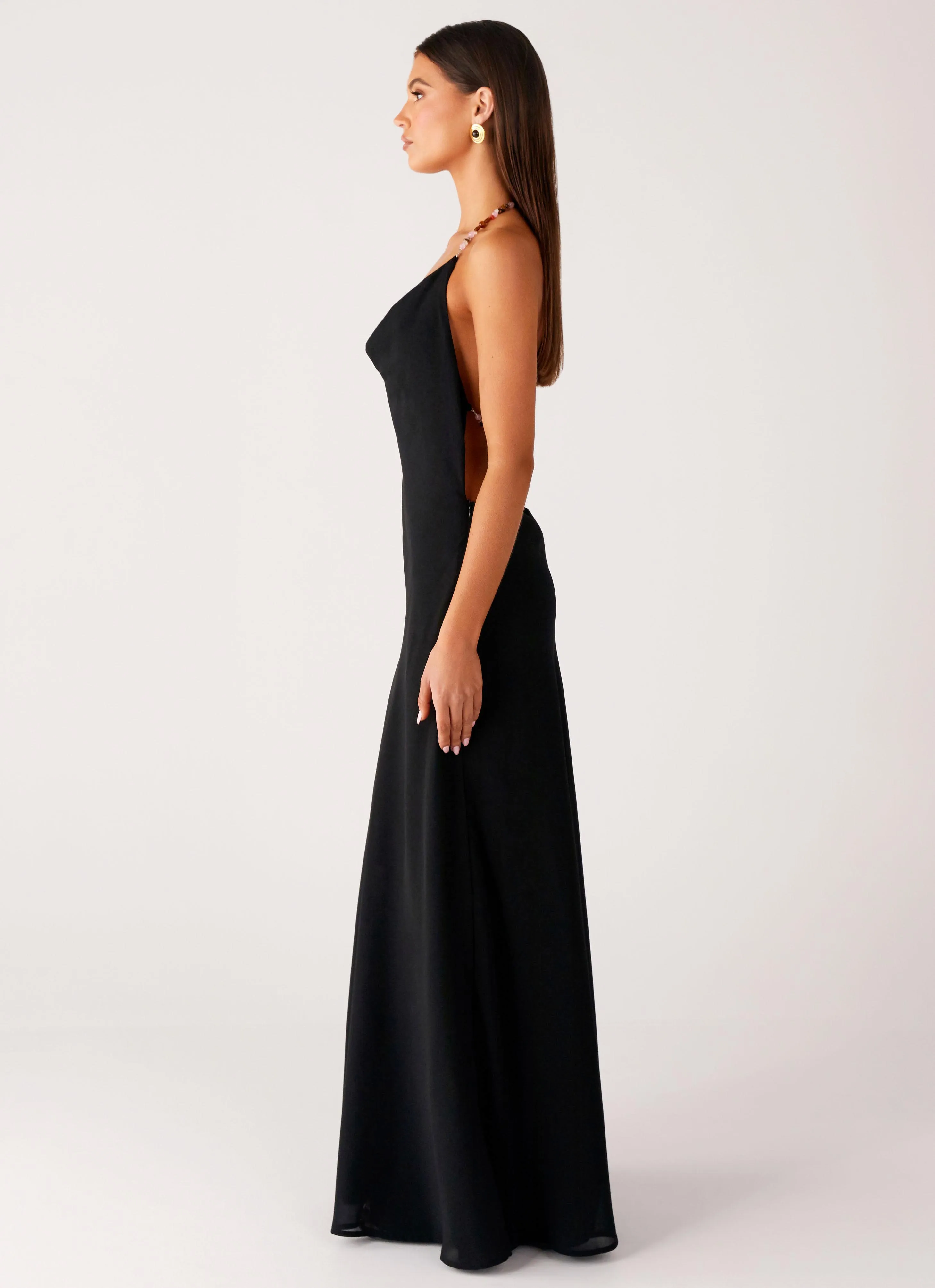 Morning Crush Cowl Maxi Dress - Black sold by Peppermayo product image thumbnail 2