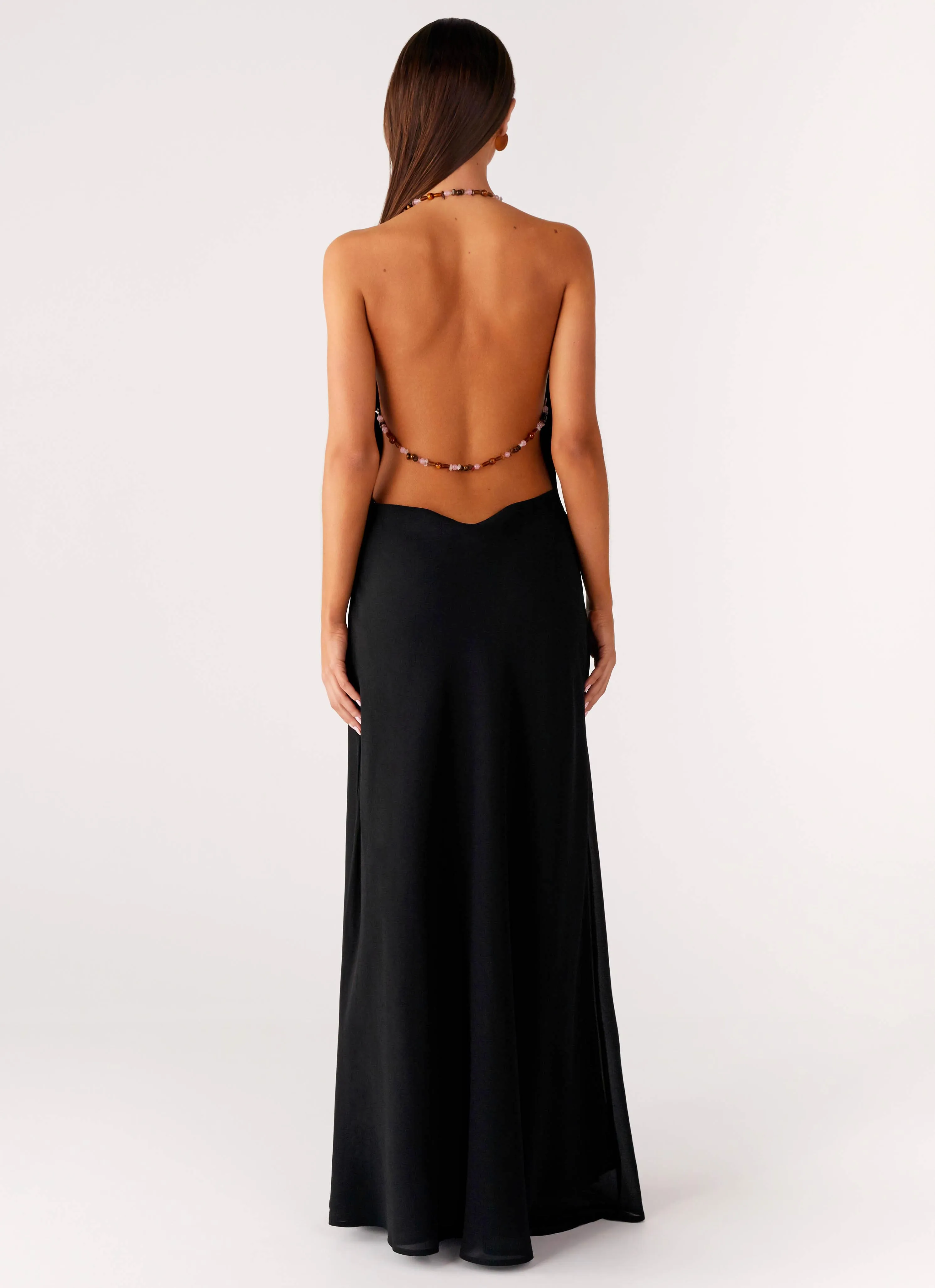 Morning Crush Cowl Maxi Dress - Black sold by Peppermayo product image thumbnail 3
