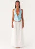 Rio Dreams Cowl Neck Halter Top - Turquoise sold by Peppermayo