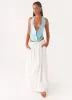 Rio Dreams Cowl Neck Halter Top - Turquoise sold by Peppermayo
