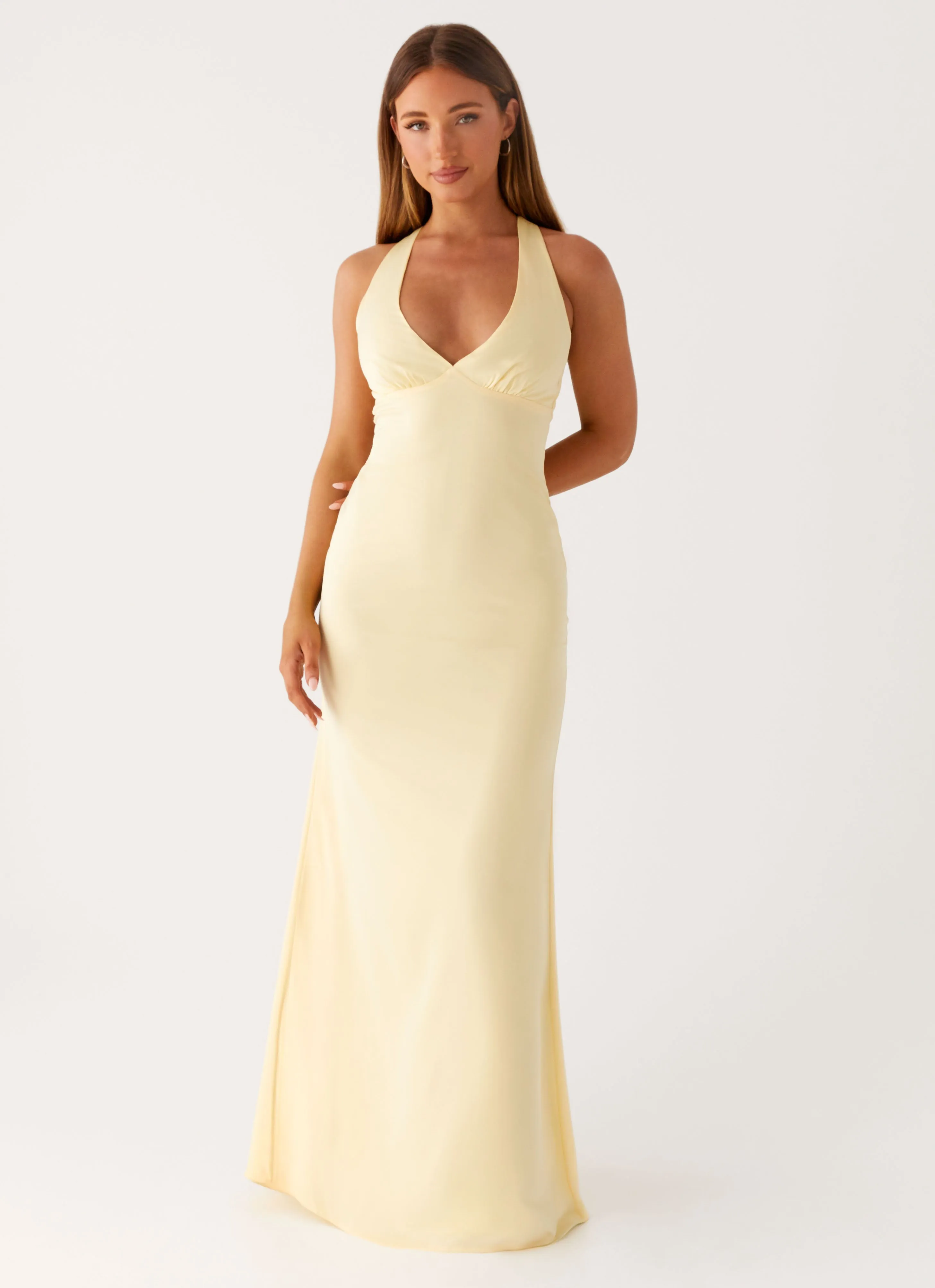 Desi Halterneck Maxi Dress - Yellow sold by Peppermayo product image thumbnail 3