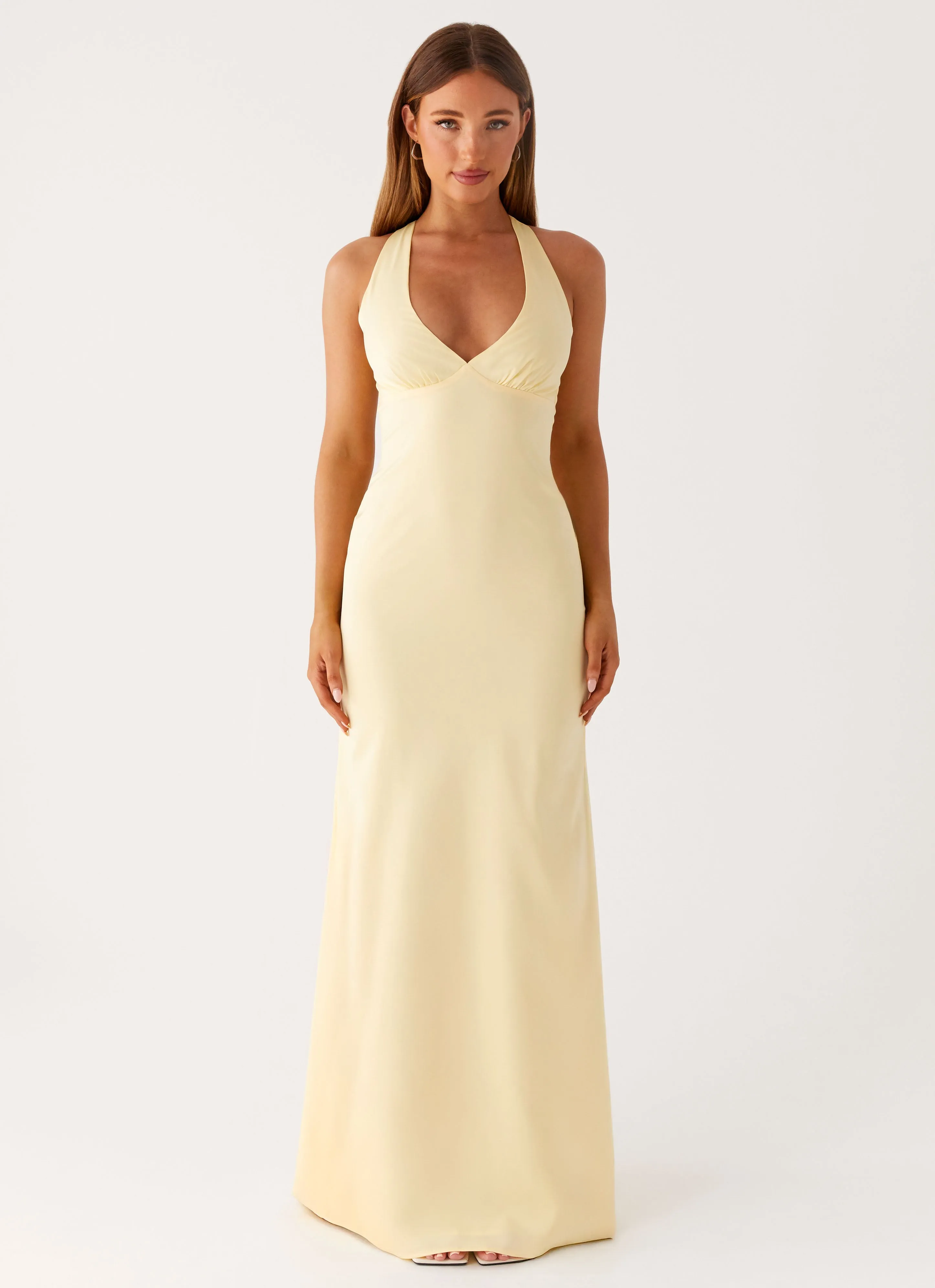 Desi Halterneck Maxi Dress - Yellow sold by Peppermayo product image thumbnail 5