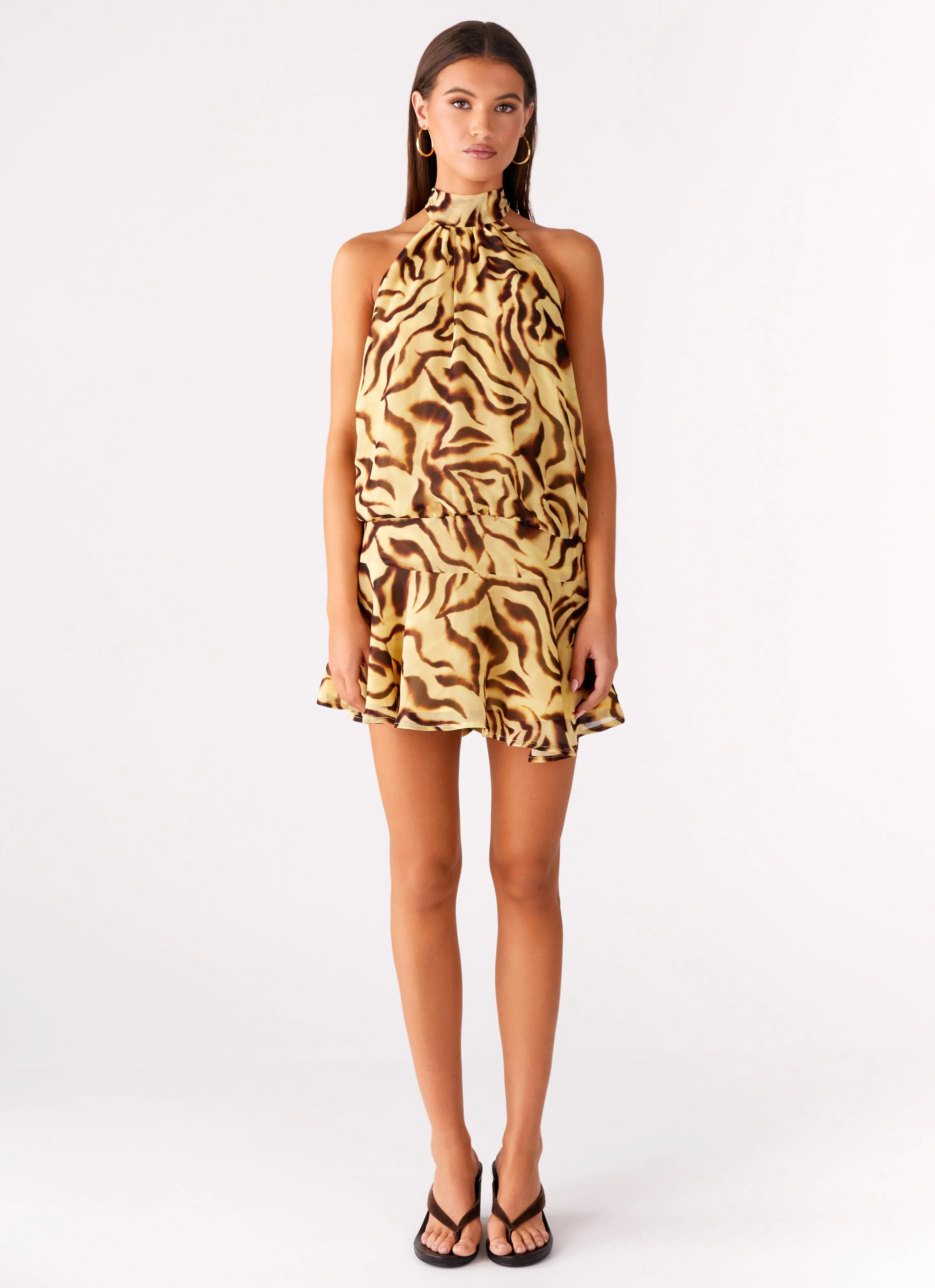 Zulla Backless Mini Dress - Laguna Print sold by Peppermayo product image thumbnail 4