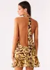 Zulla Backless Mini Dress - Laguna Print sold by Peppermayo