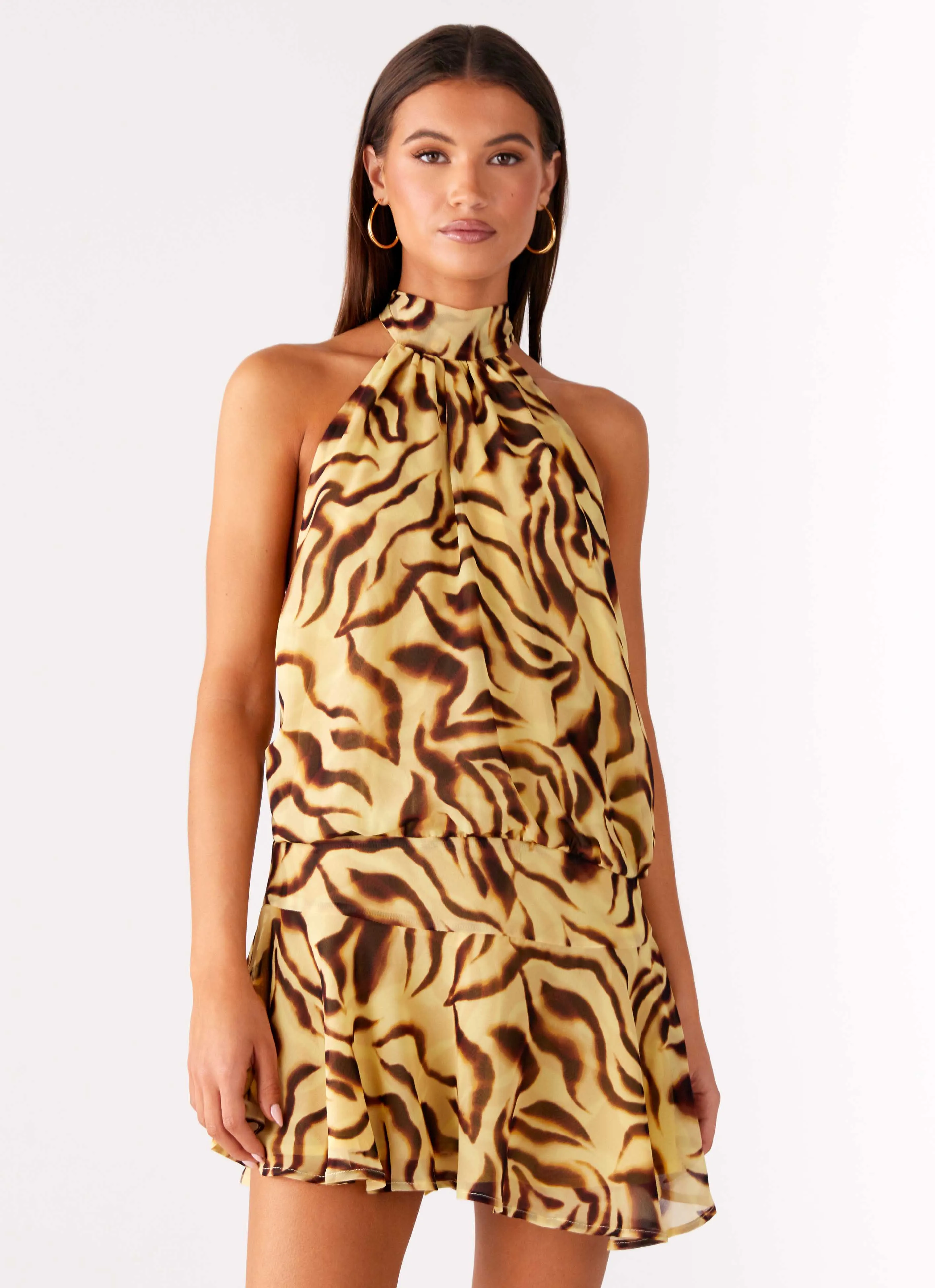 Zulla Backless Mini Dress - Laguna Print sold by Peppermayo product image thumbnail 5
