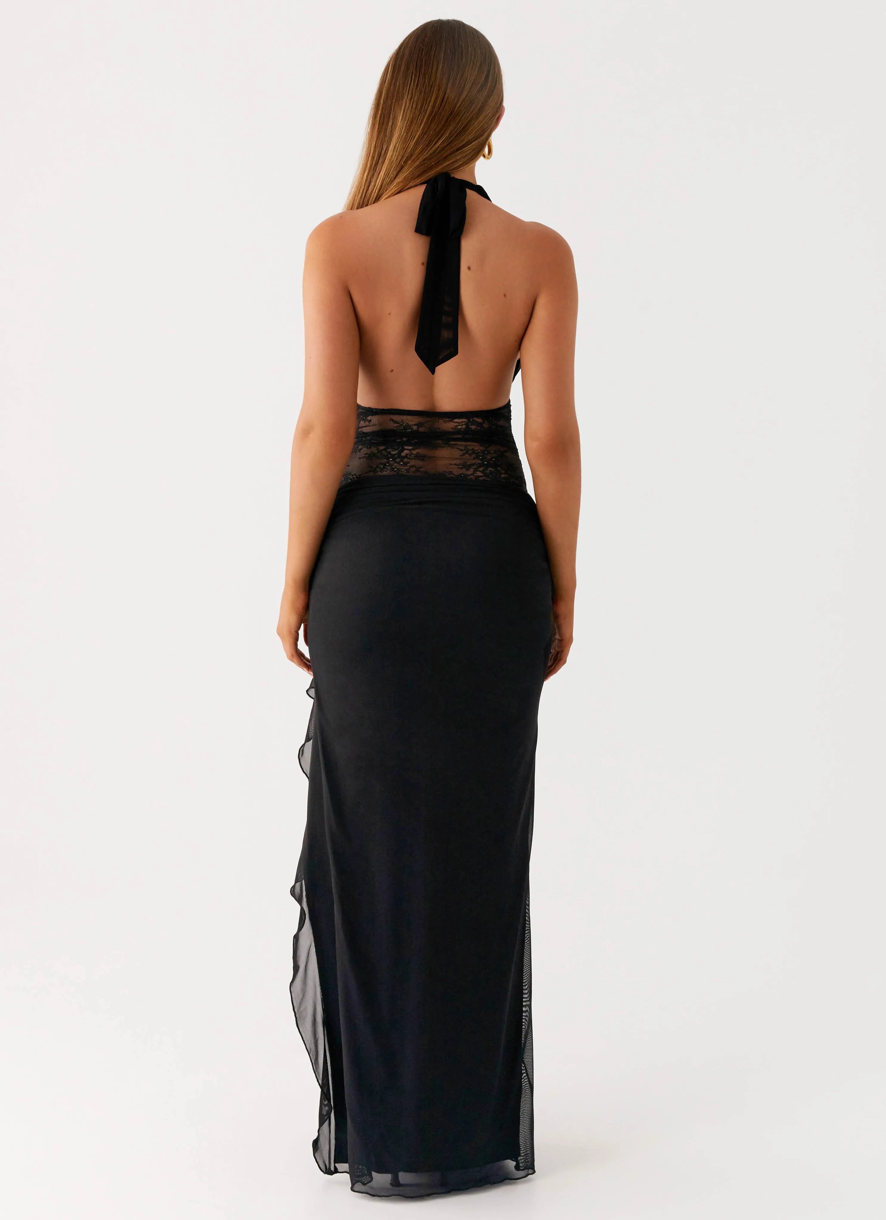 Wrenna Halter Neck Maxi Dress - Black sold by Peppermayo product image thumbnail 3