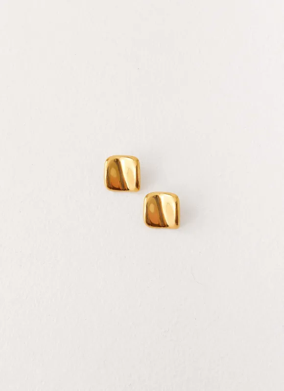 Define Earrings - Gold sold by Peppermayo