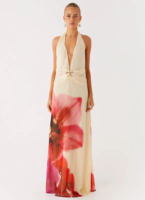 Belivia Maxi Dress - Yellow Bloom sold by Peppermayo