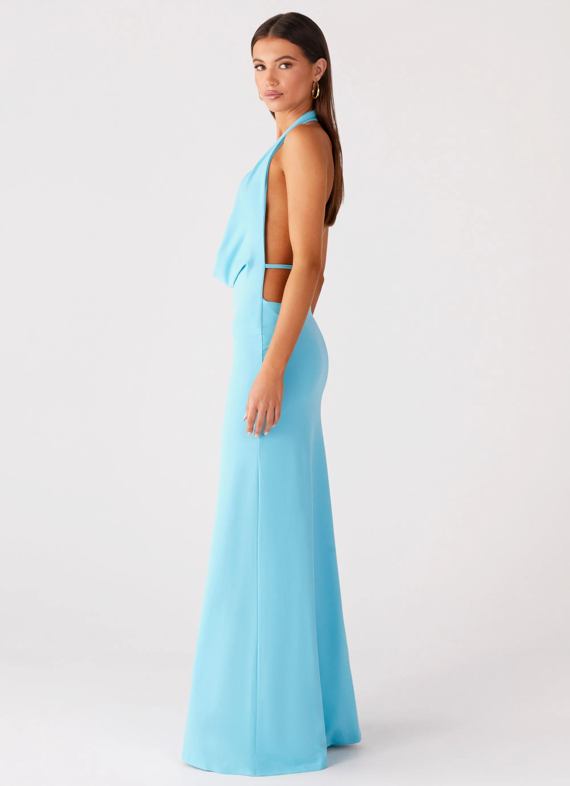 Driftwood Cowl Maxi Dress - Turquoise sold by Peppermayo product image thumbnail 2
