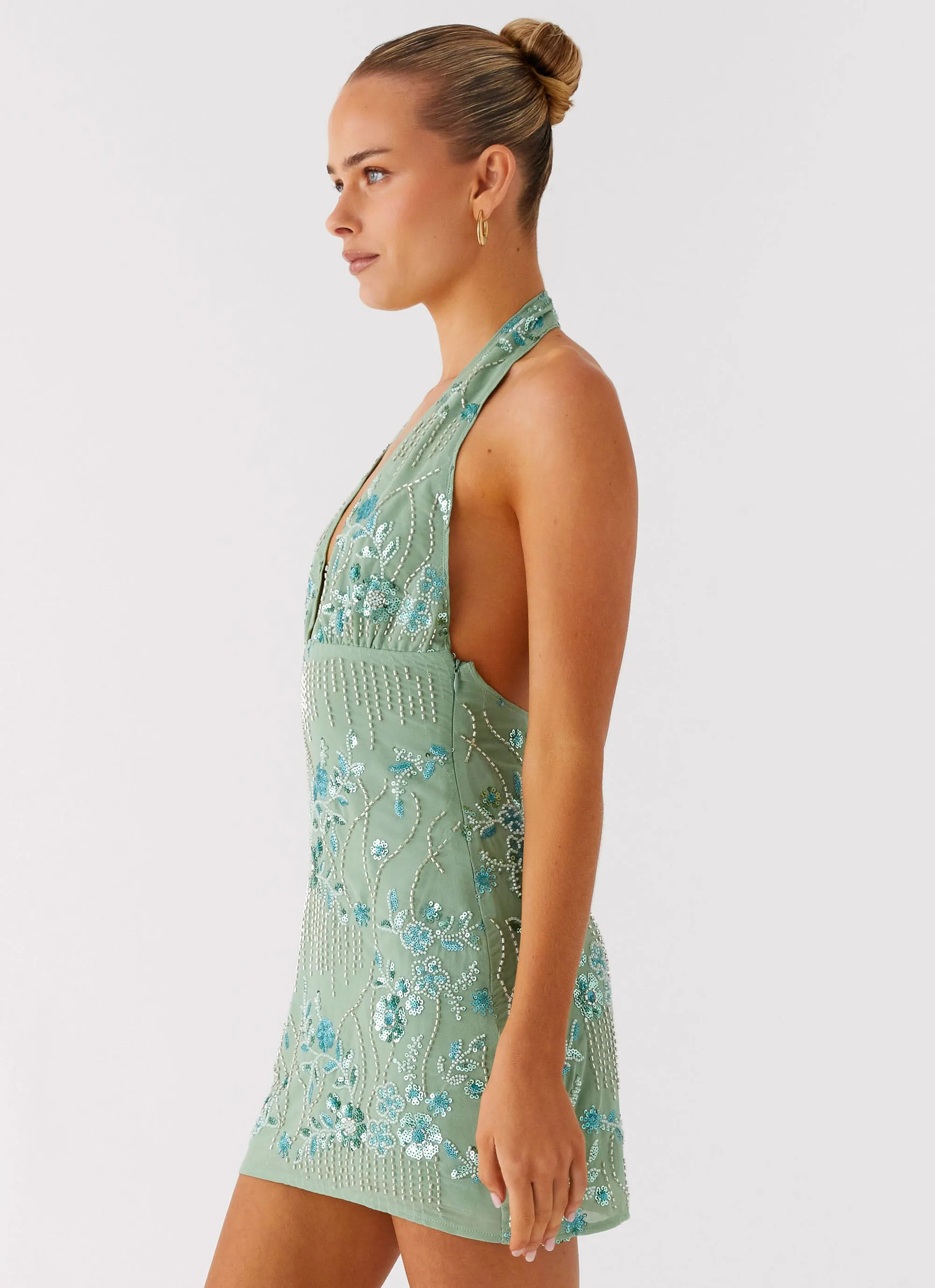 Monet Beaded Mini Dress - Mint sold by Peppermayo product image thumbnail 2