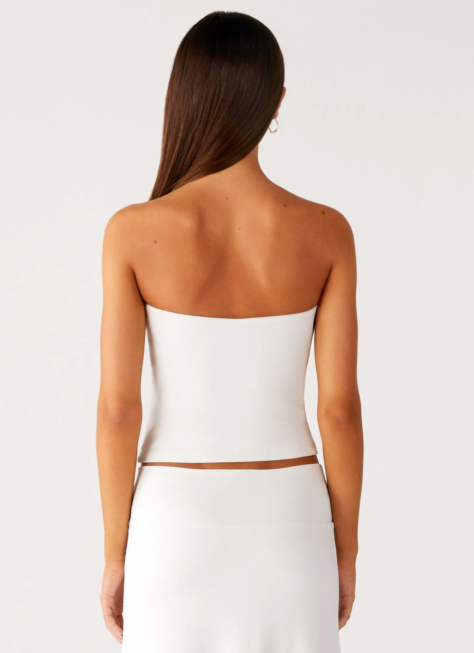 Shoreline Glow Strapless Top - Off White sold by Peppermayo product image thumbnail 2