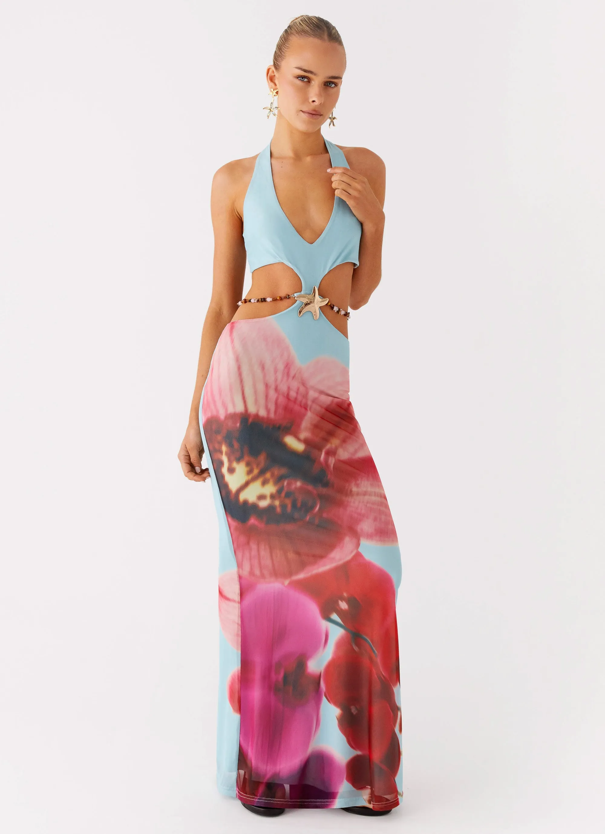 Time To Dance Maxi Dress - Turquoise Bloom sold by Peppermayo product image thumbnail 4
