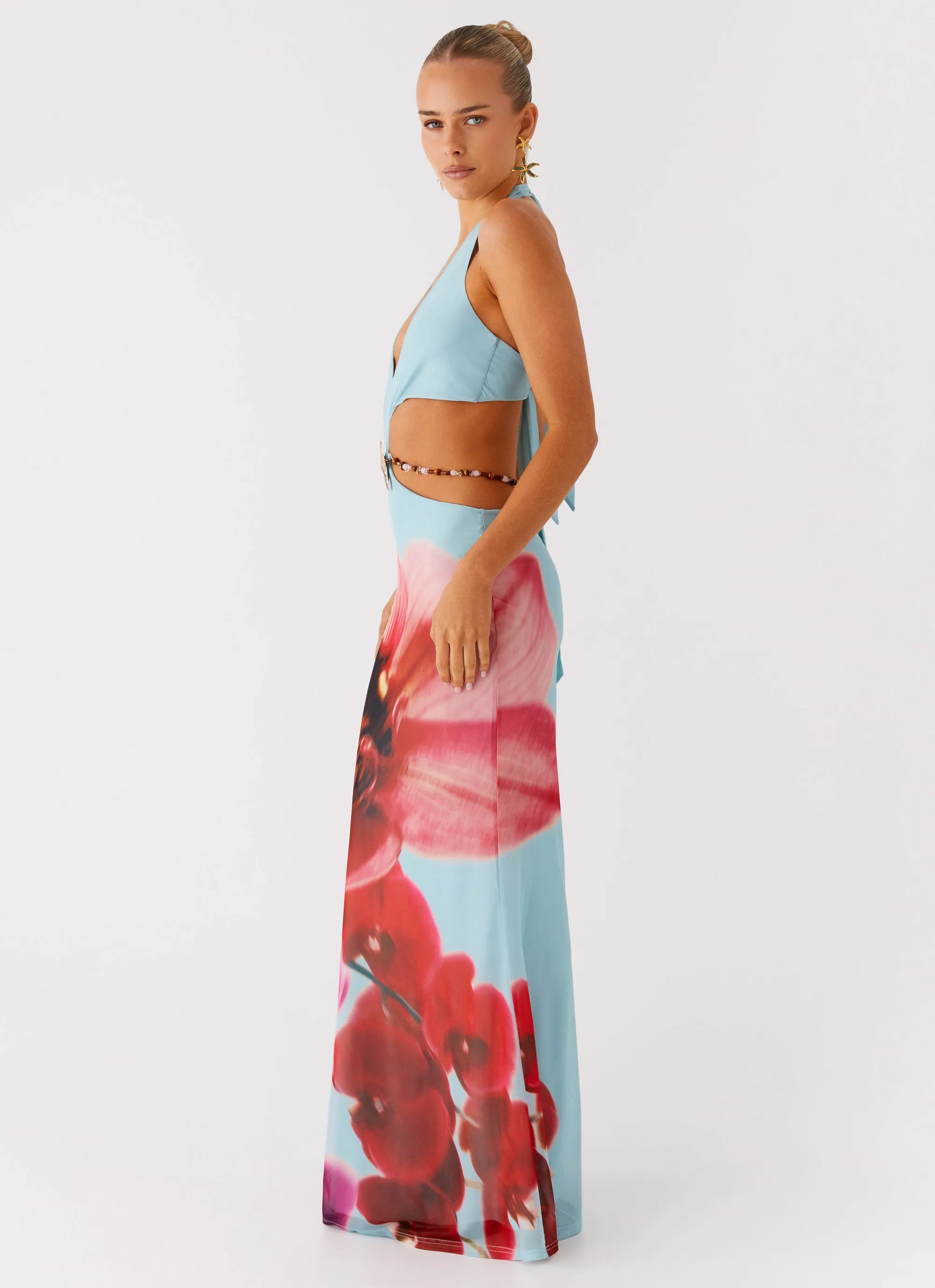 Time To Dance Maxi Dress - Turquoise Bloom sold by Peppermayo product image thumbnail 2