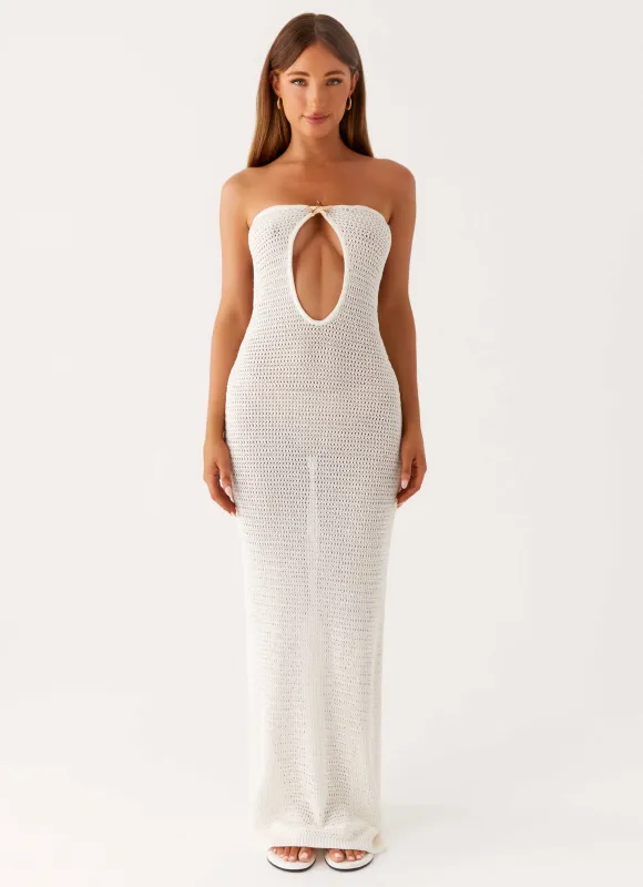 Seafoam Maxi Dress - Ivory sold by Peppermayo