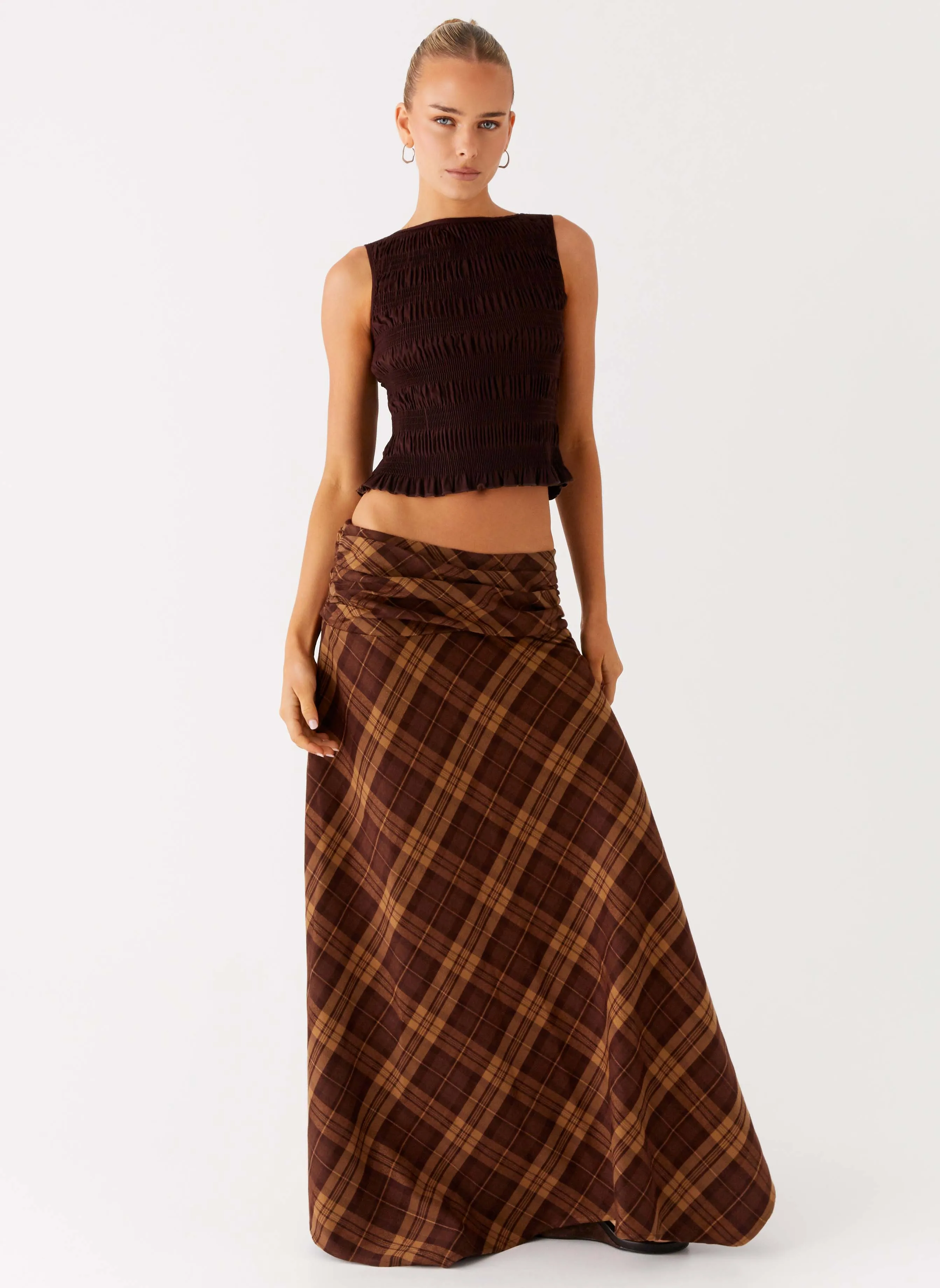 Karolina Maxi Skirt - Plaid sold by Peppermayo product image thumbnail 5