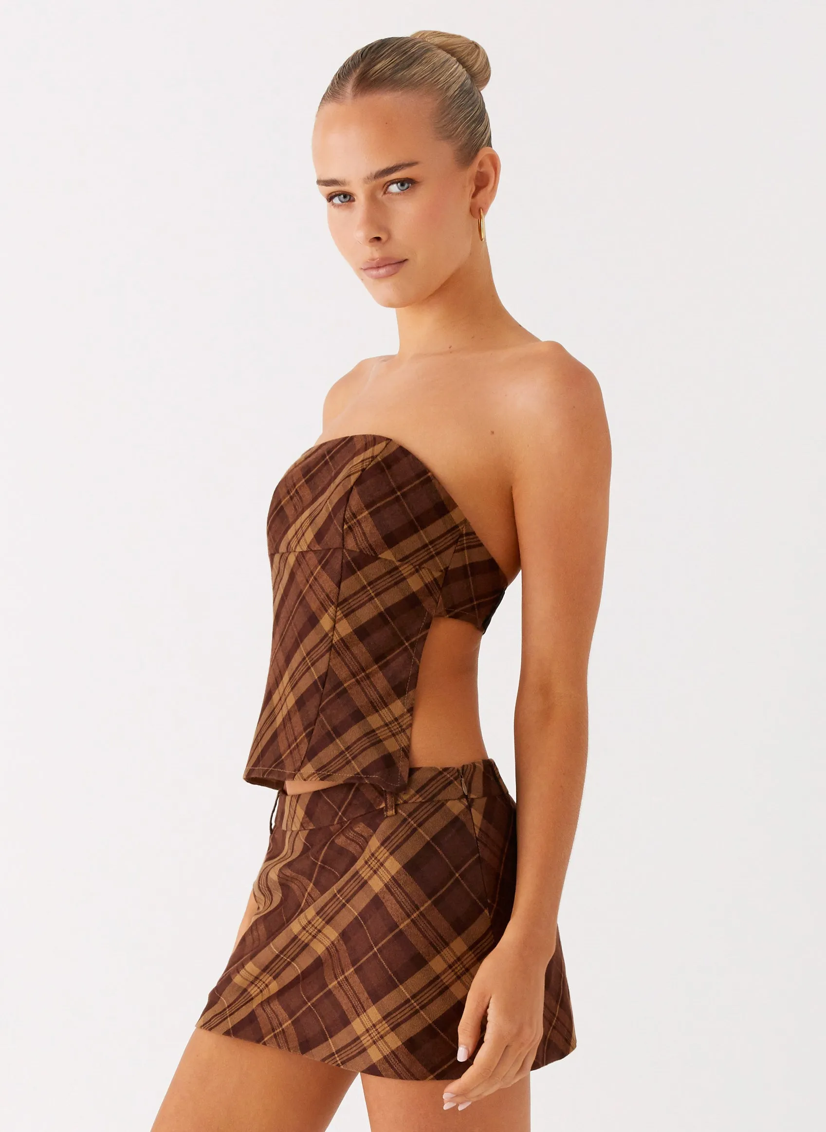 Kira Strapless Top - Plaid sold by Peppermayo product image thumbnail 3