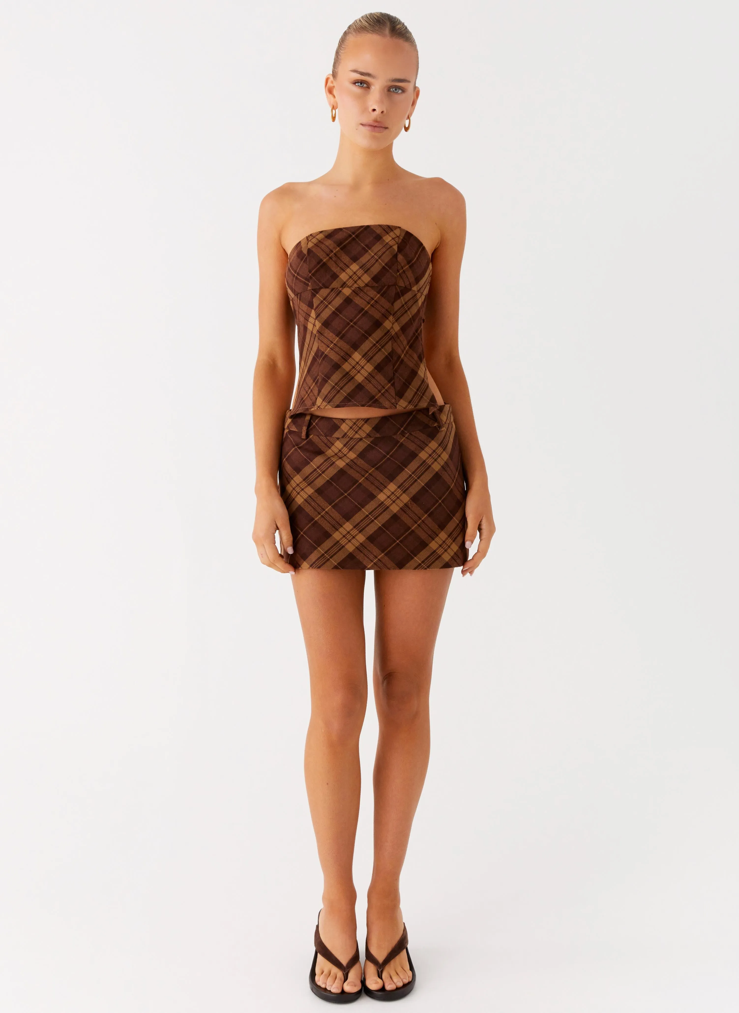 Kira Strapless Top - Plaid sold by Peppermayo product image thumbnail 2