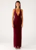 Keliese Beaded Maxi Dress - Burgundy sold by Peppermayo