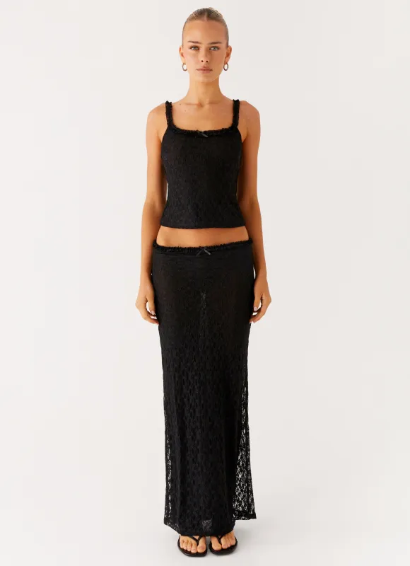 Ophira Maxi Skirt - Black sold by Peppermayo