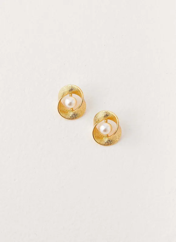Debut Earrings - Gold sold by Peppermayo