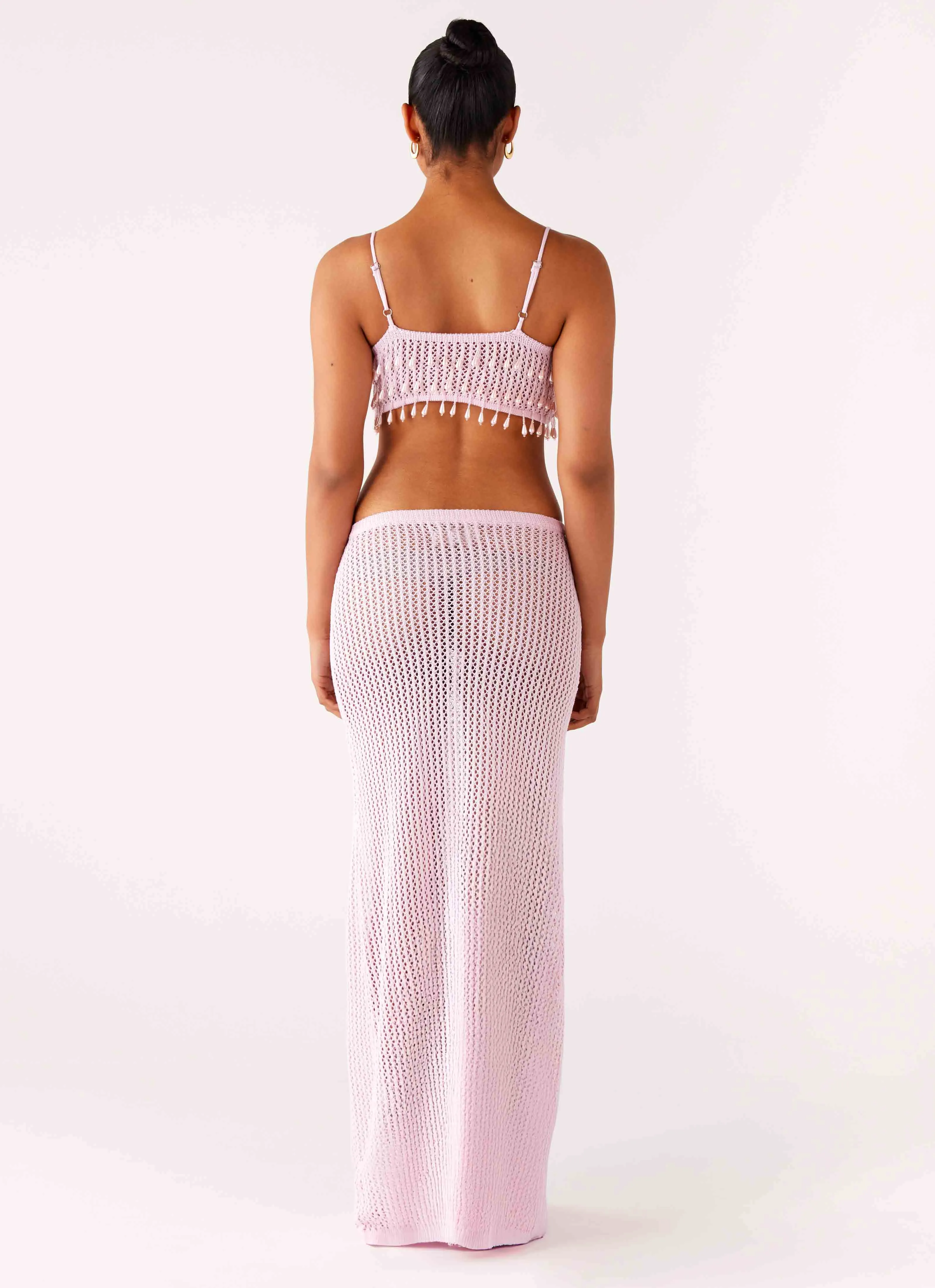 Shellbound Crochet Maxi Dress - Pink sold by Peppermayo product image thumbnail 3