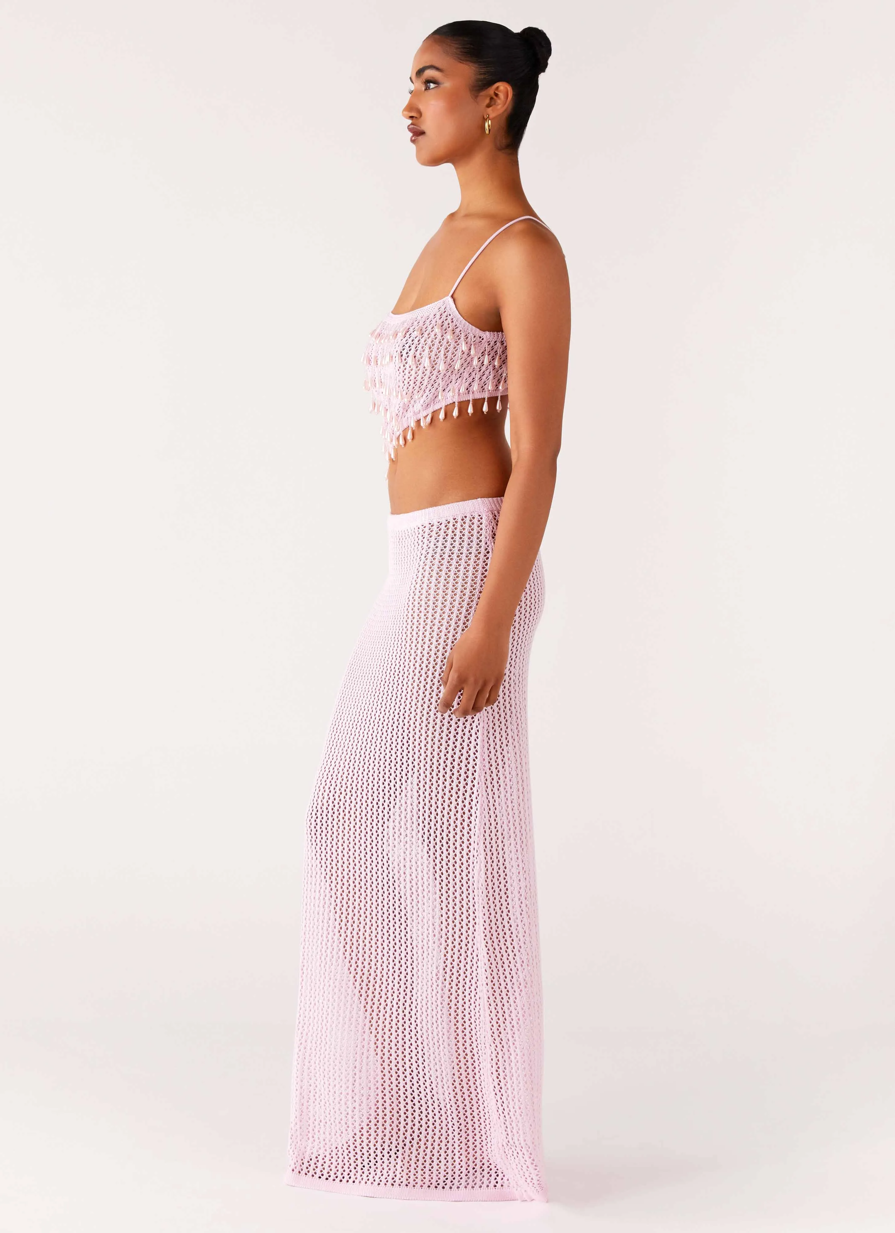 Shellbound Crochet Maxi Dress - Pink sold by Peppermayo product image thumbnail 2