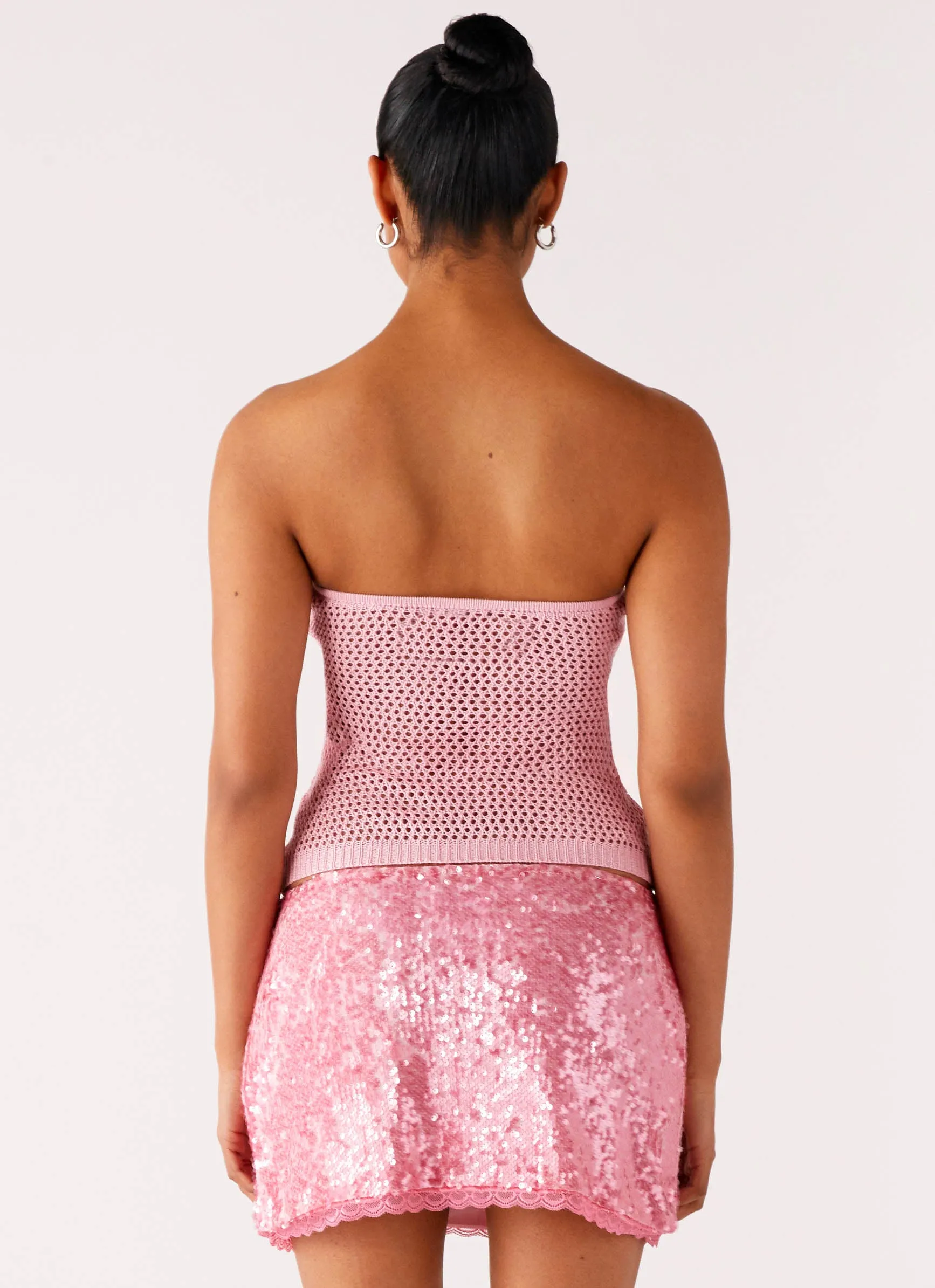 Palila Sequin Mini Skirt - Pink sold by Peppermayo product image thumbnail 3