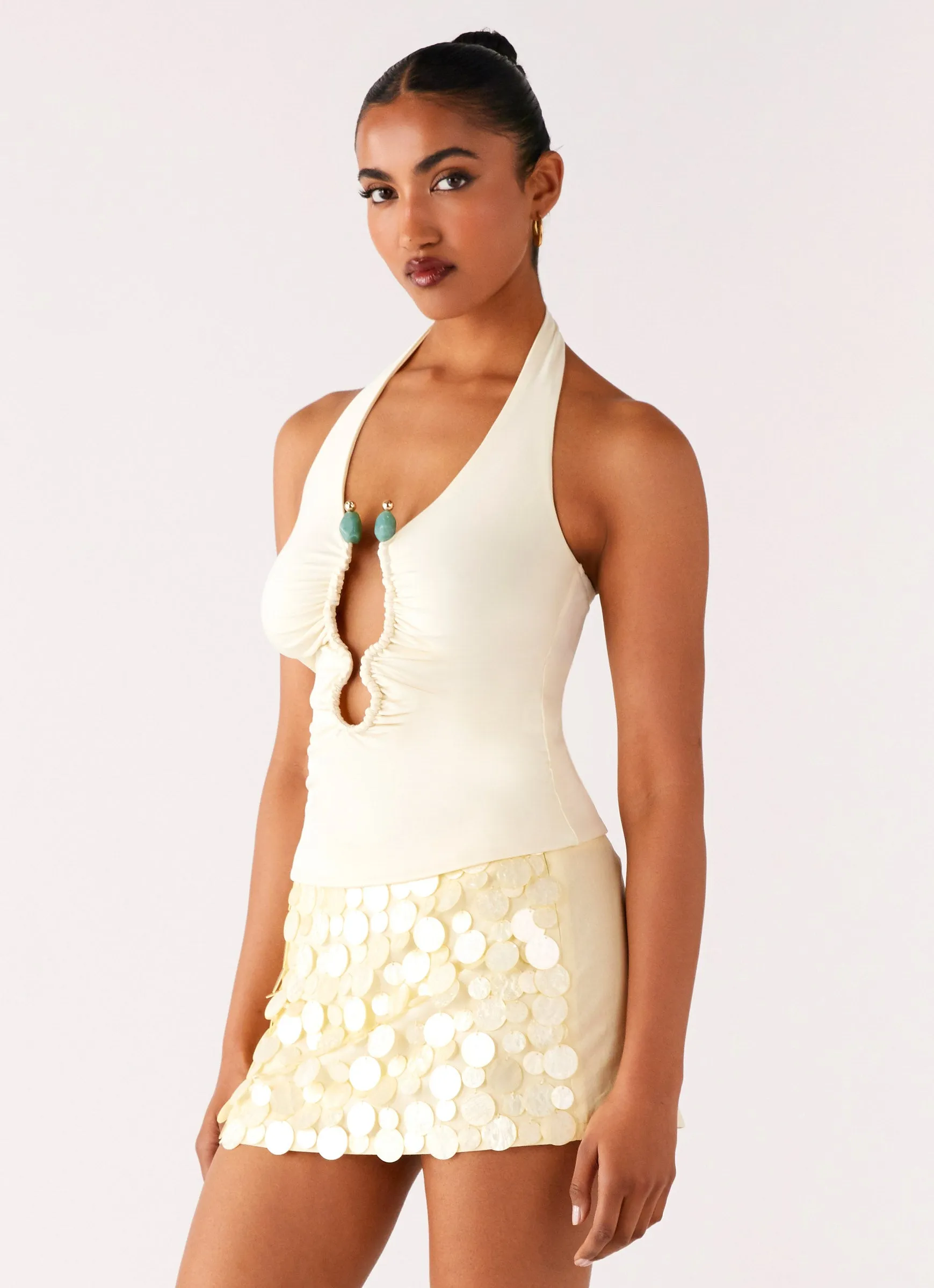 Diego Halter Top - Yellow sold by Peppermayo product image thumbnail 2