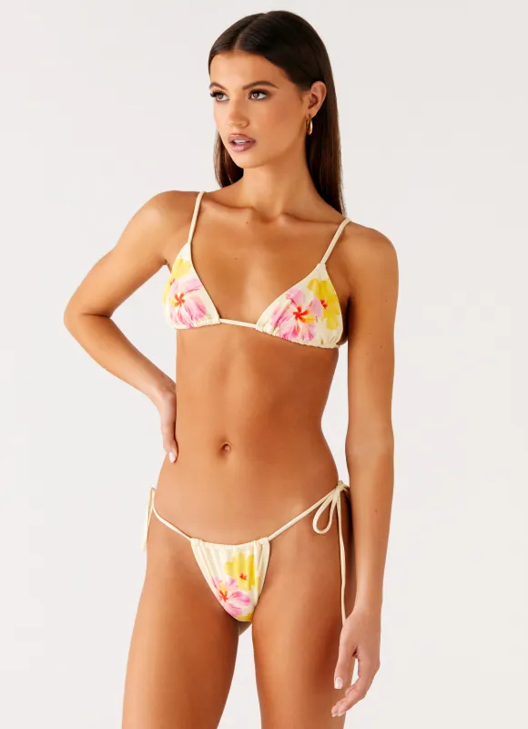 Lissy Bikini Bottoms - Yellow Flower sold by Peppermayo