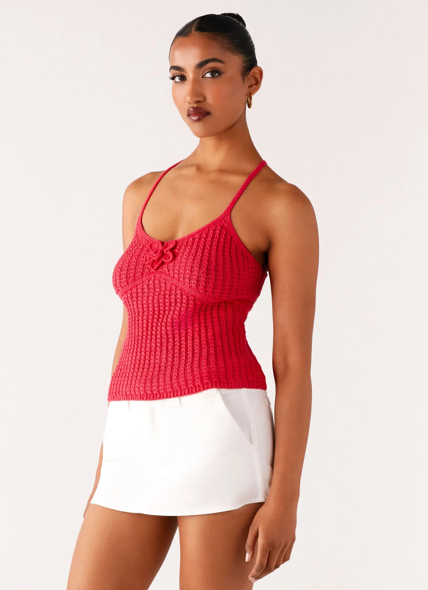Tiare Crochet Top - Fuchsia sold by Peppermayo product image thumbnail 2