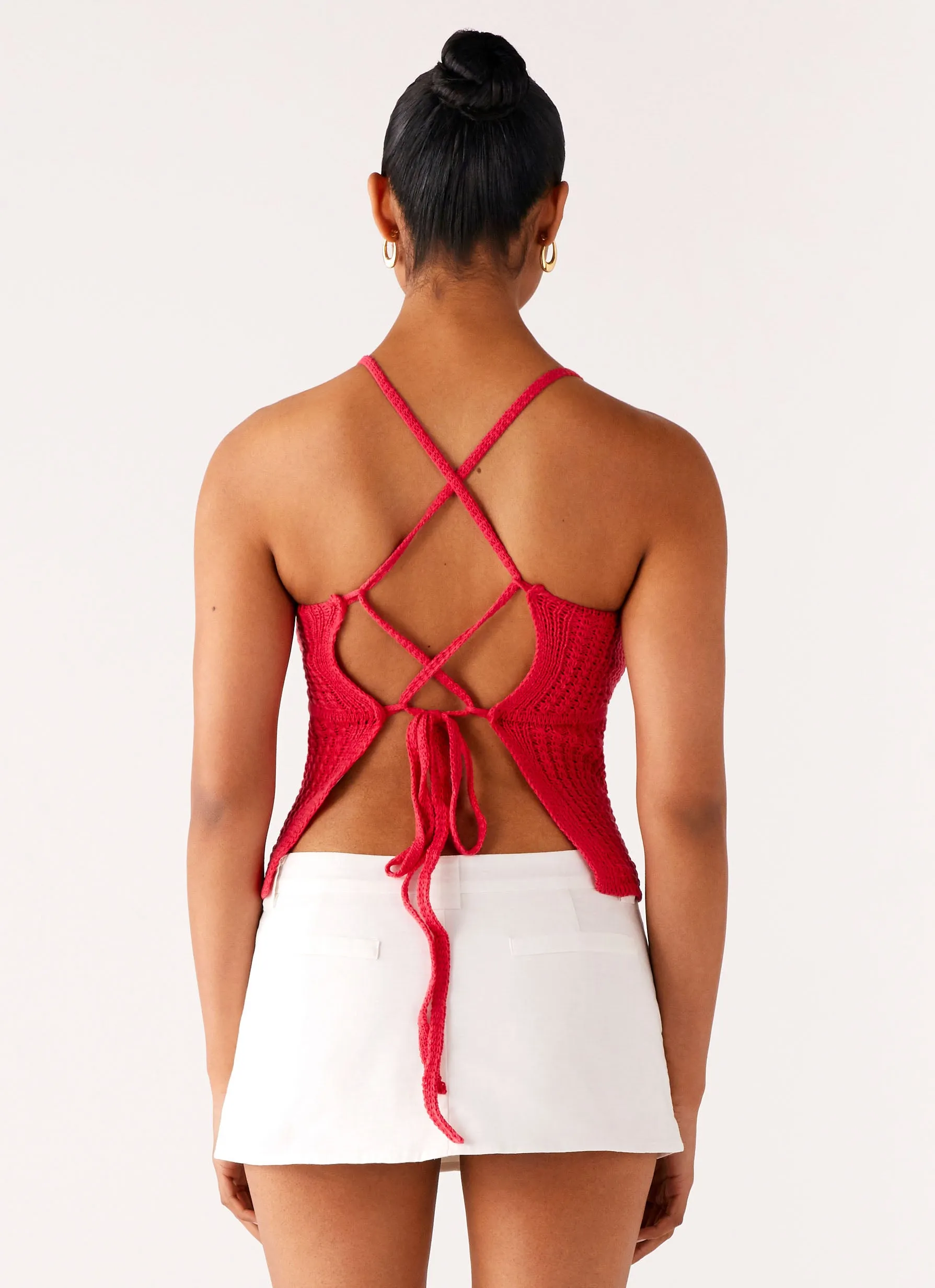 Tiare Crochet Top - Fuchsia sold by Peppermayo product image thumbnail 3