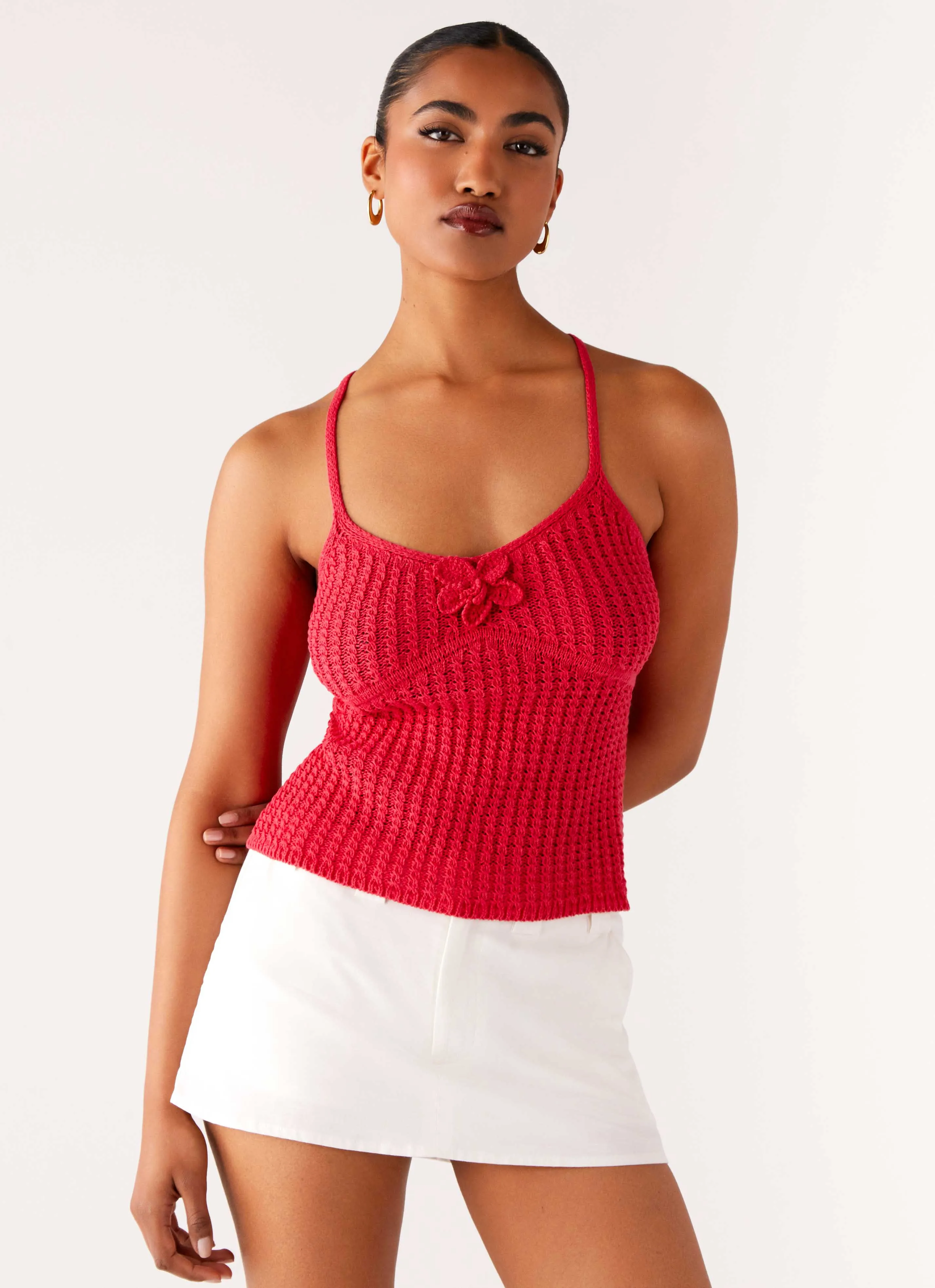 Tiare Crochet Top - Fuchsia sold by Peppermayo product image thumbnail 4