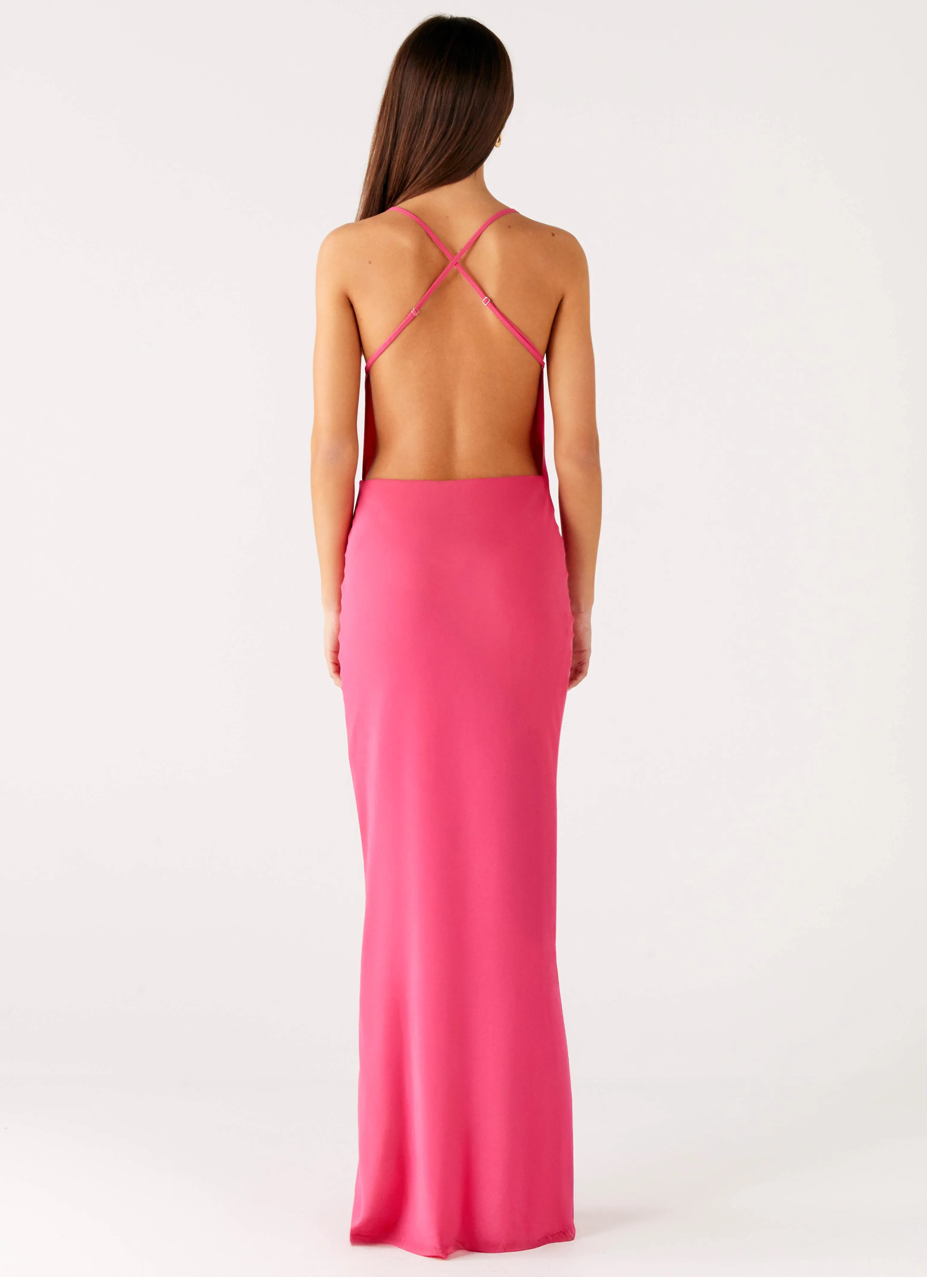 Pure Heart Cowl Maxi Dress - Fuchsia sold by Peppermayo product image thumbnail 5