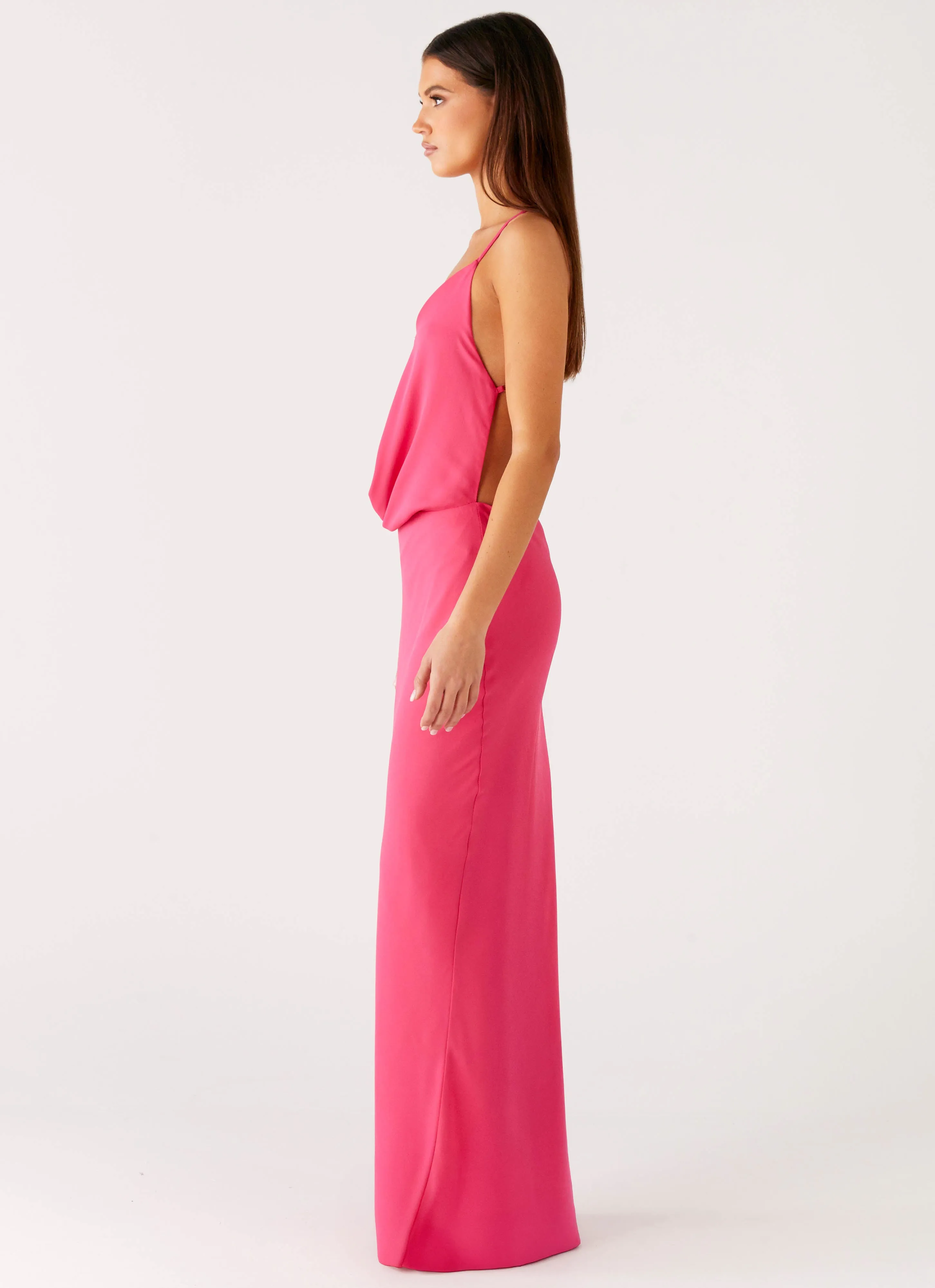 Pure Heart Cowl Maxi Dress - Fuchsia sold by Peppermayo product image thumbnail 4