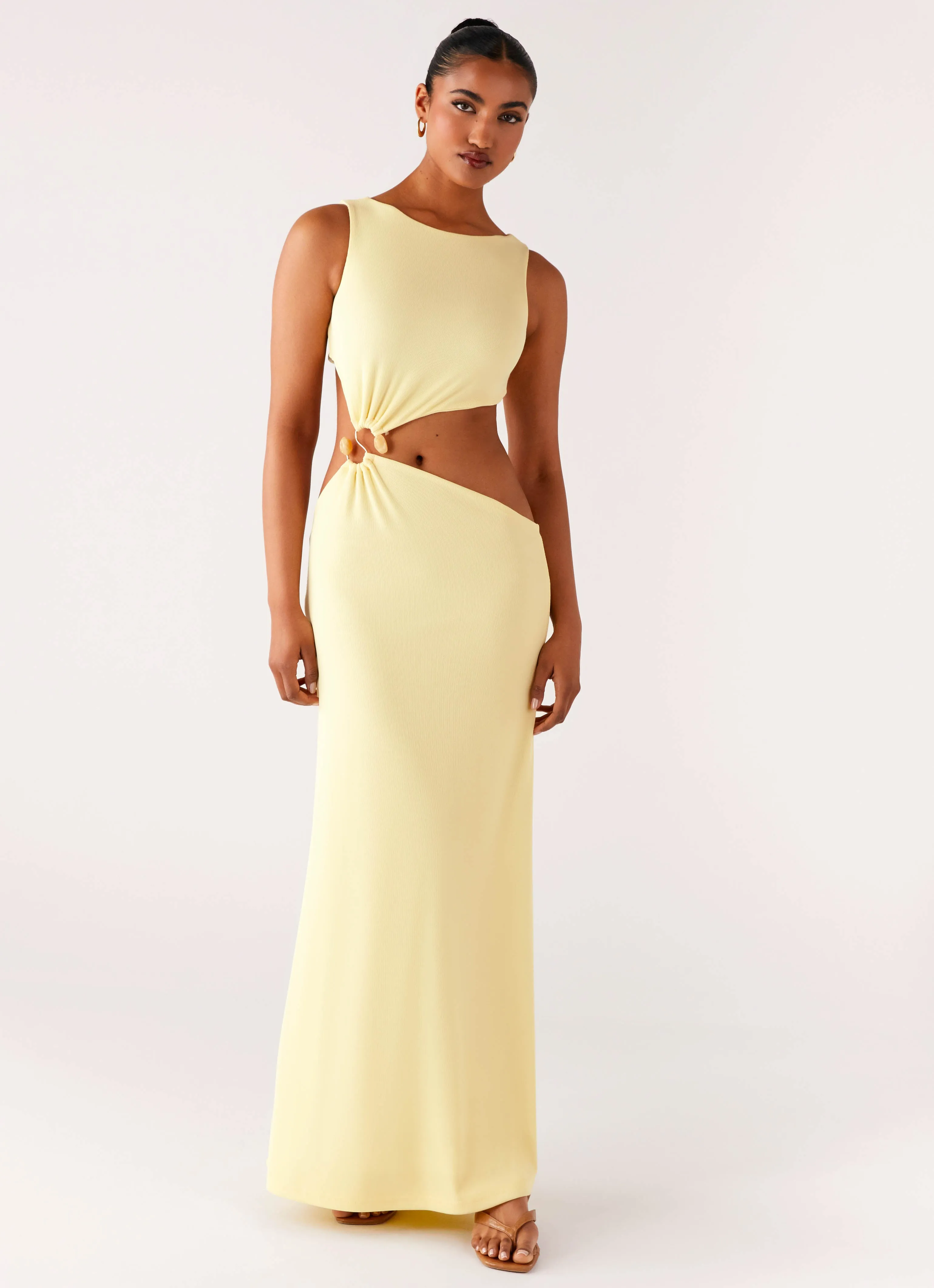 Aruba Hardware Maxi Dress - Yellow sold by Peppermayo