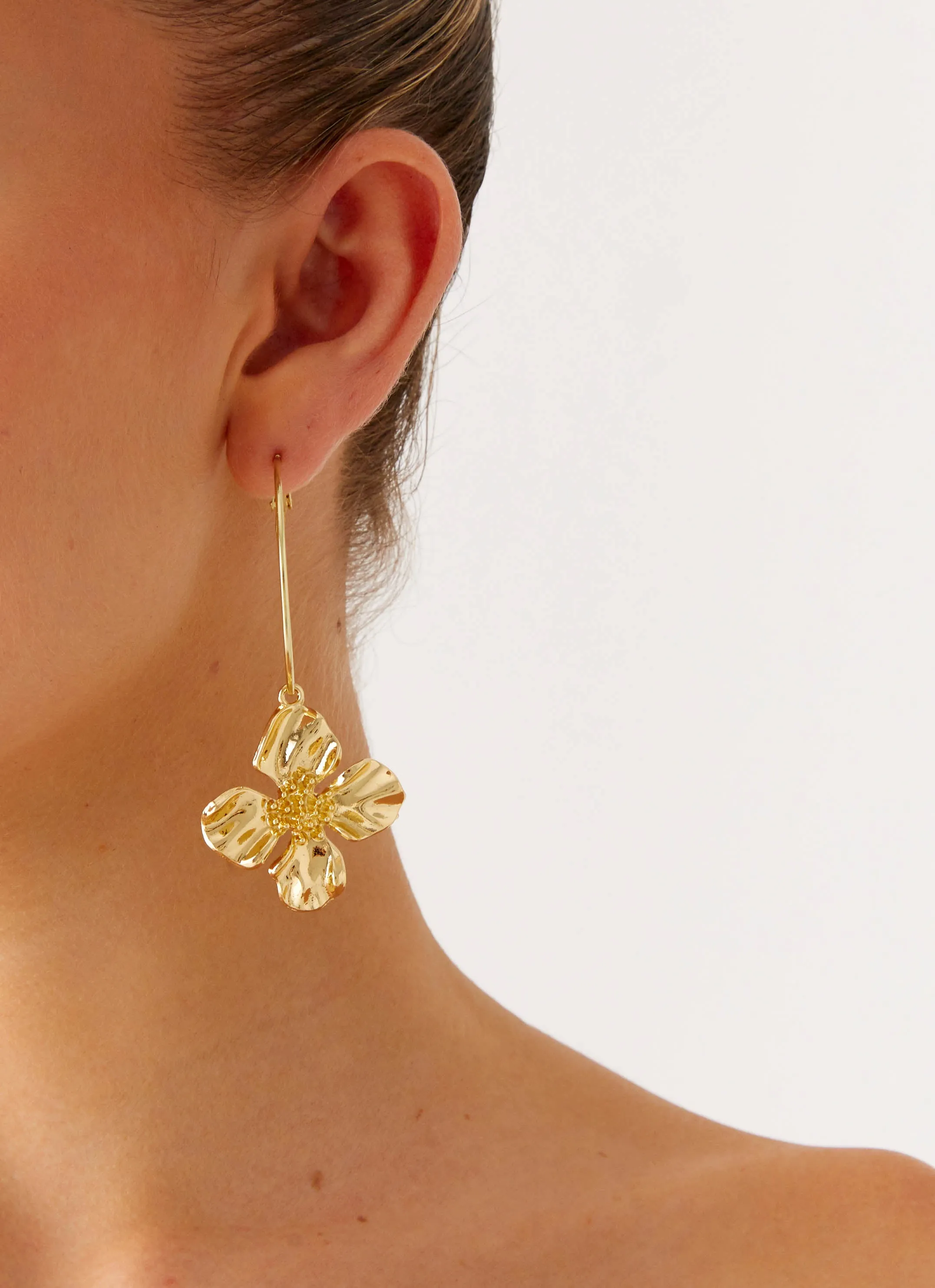 Aulora Flower Earrings - Gold sold by Peppermayo product image thumbnail 2