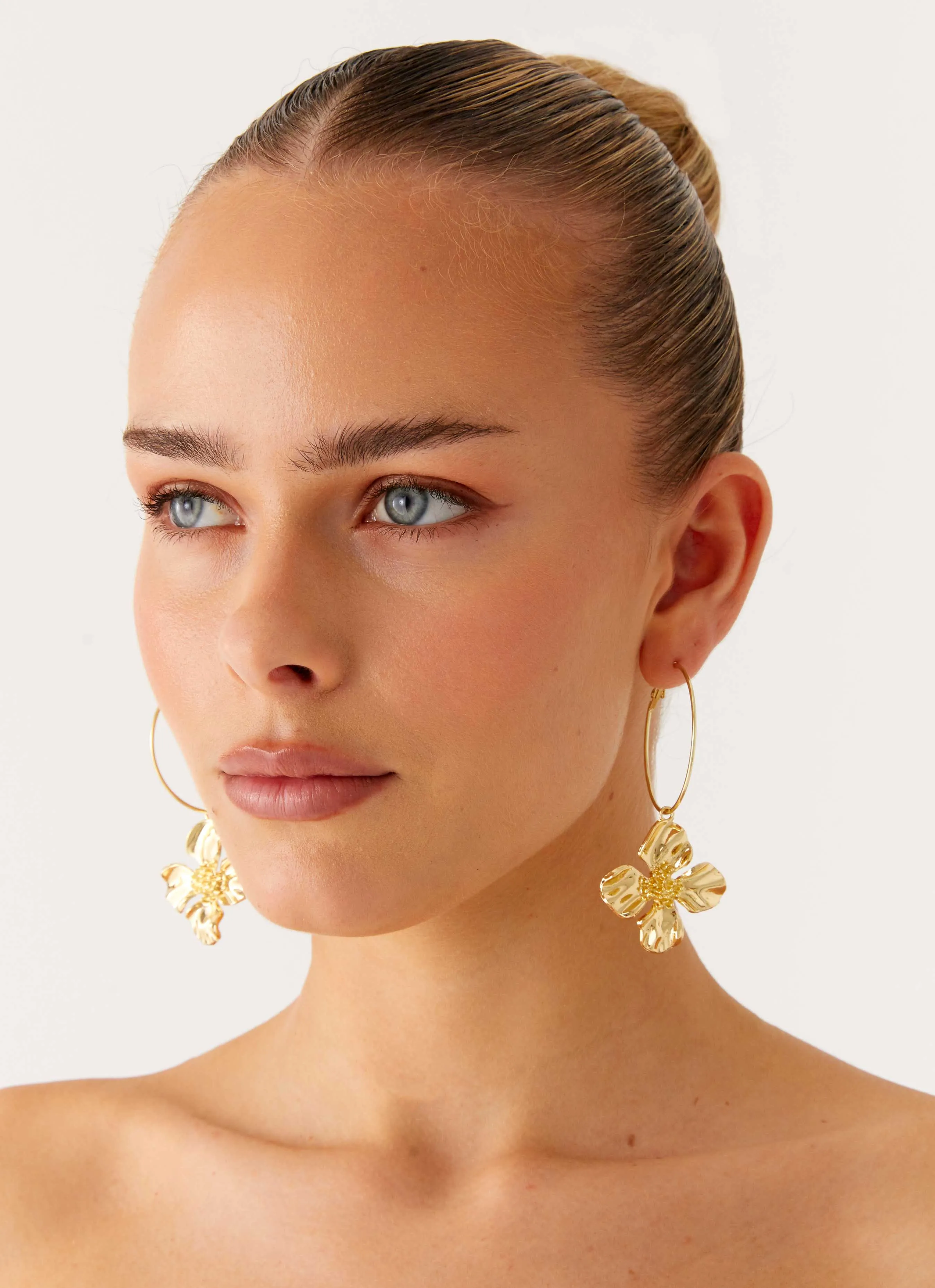 Aulora Flower Earrings - Gold sold by Peppermayo product image thumbnail 3