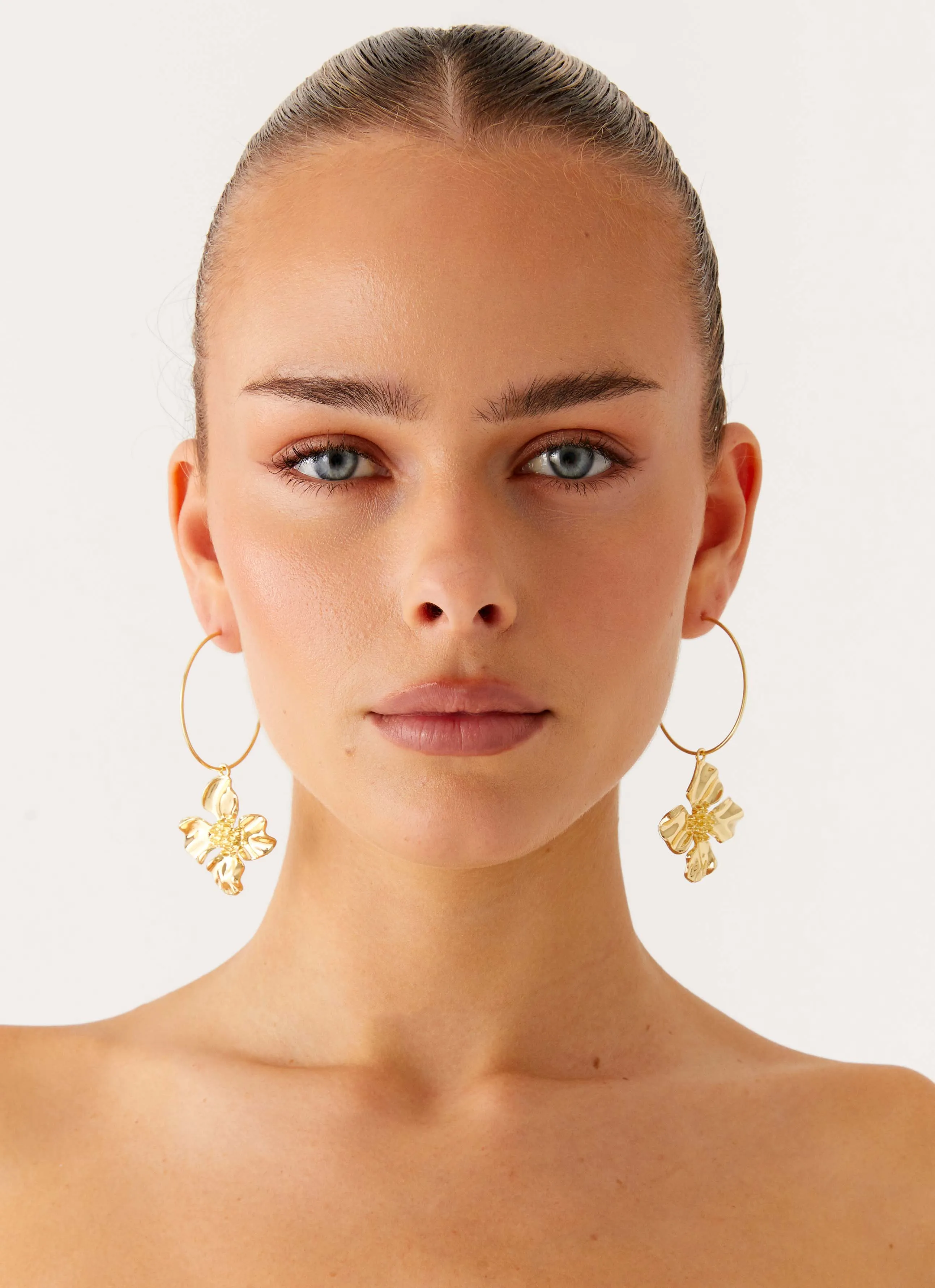 Aulora Flower Earrings - Gold sold by Peppermayo product image thumbnail 4