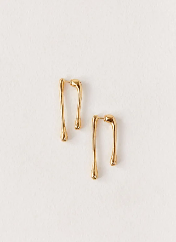 Titus Earrings - Gold sold by Peppermayo