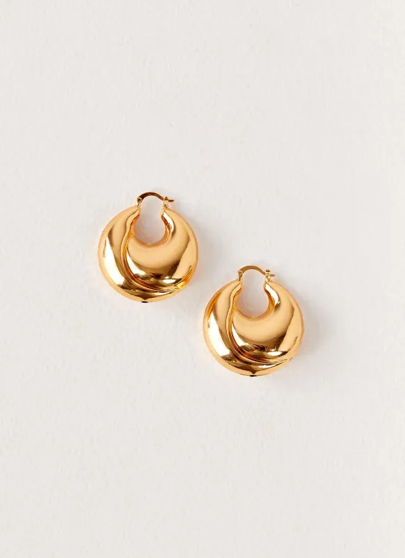 Sarai Earrings - Gold sold by Peppermayo