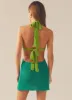 Heaven Crochet Dress - Green Splice sold by Peppermayo