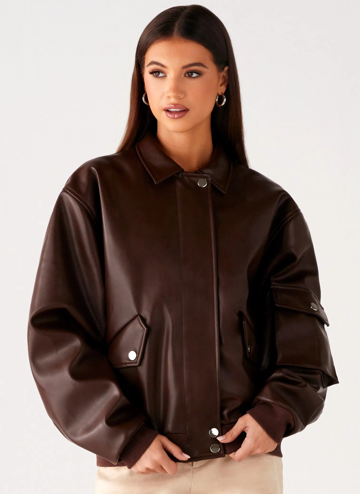 Indara Bomber Jacket - Chocolate sold by Peppermayo product image thumbnail 5