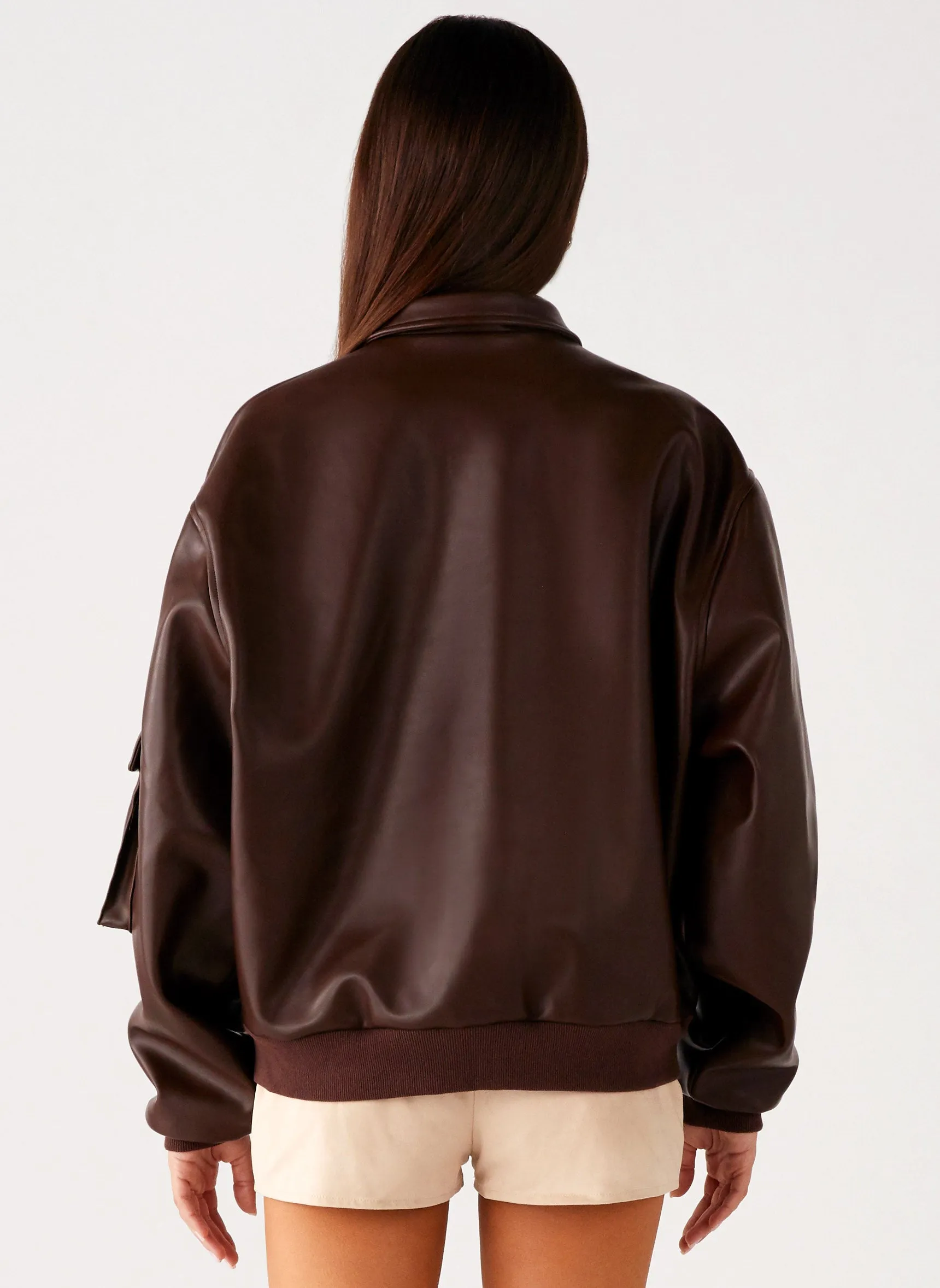 Indara Bomber Jacket - Chocolate sold by Peppermayo product image thumbnail 4