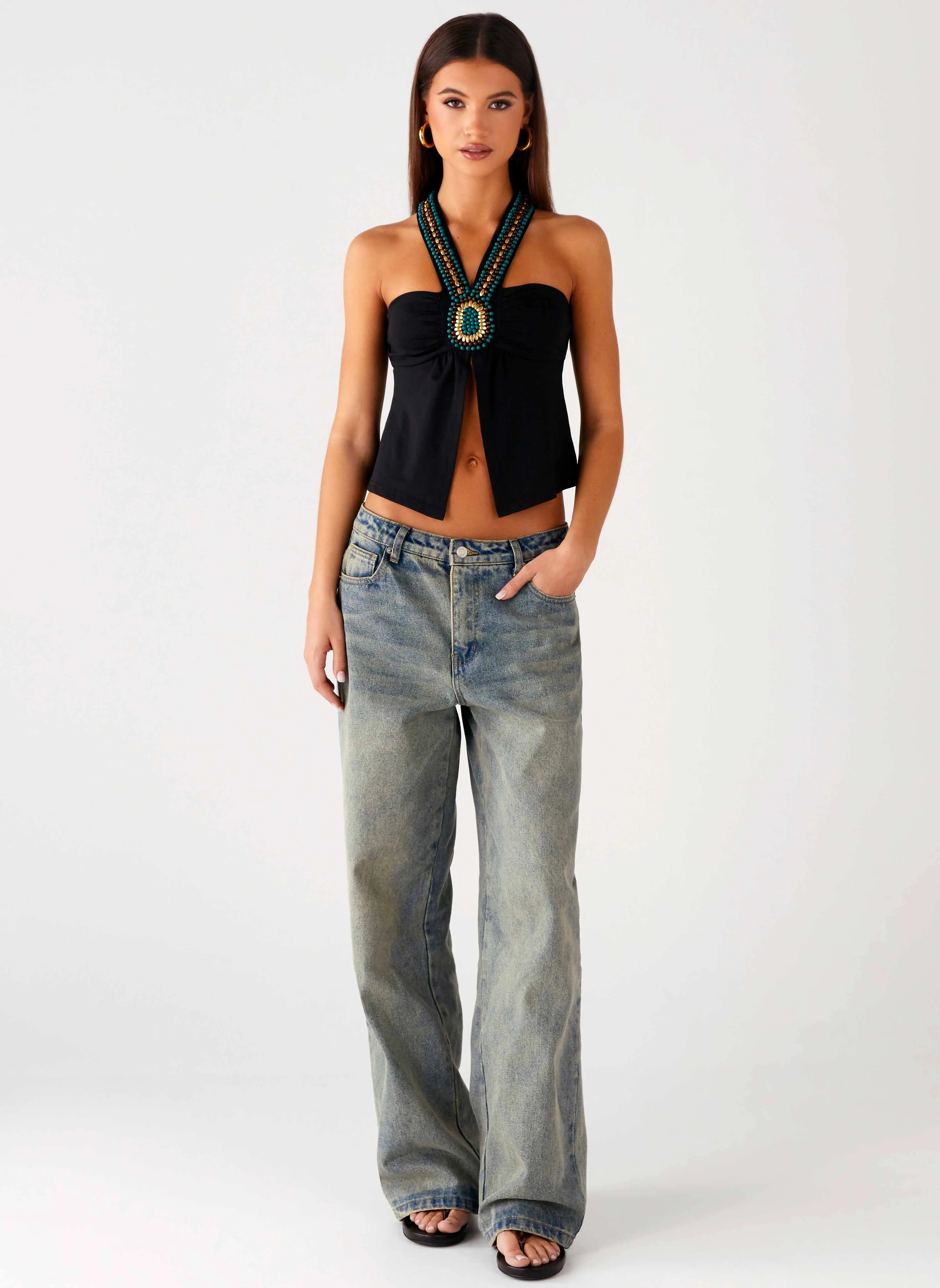 Boheme Breeze Halter Top - Black sold by Peppermayo product image thumbnail 2